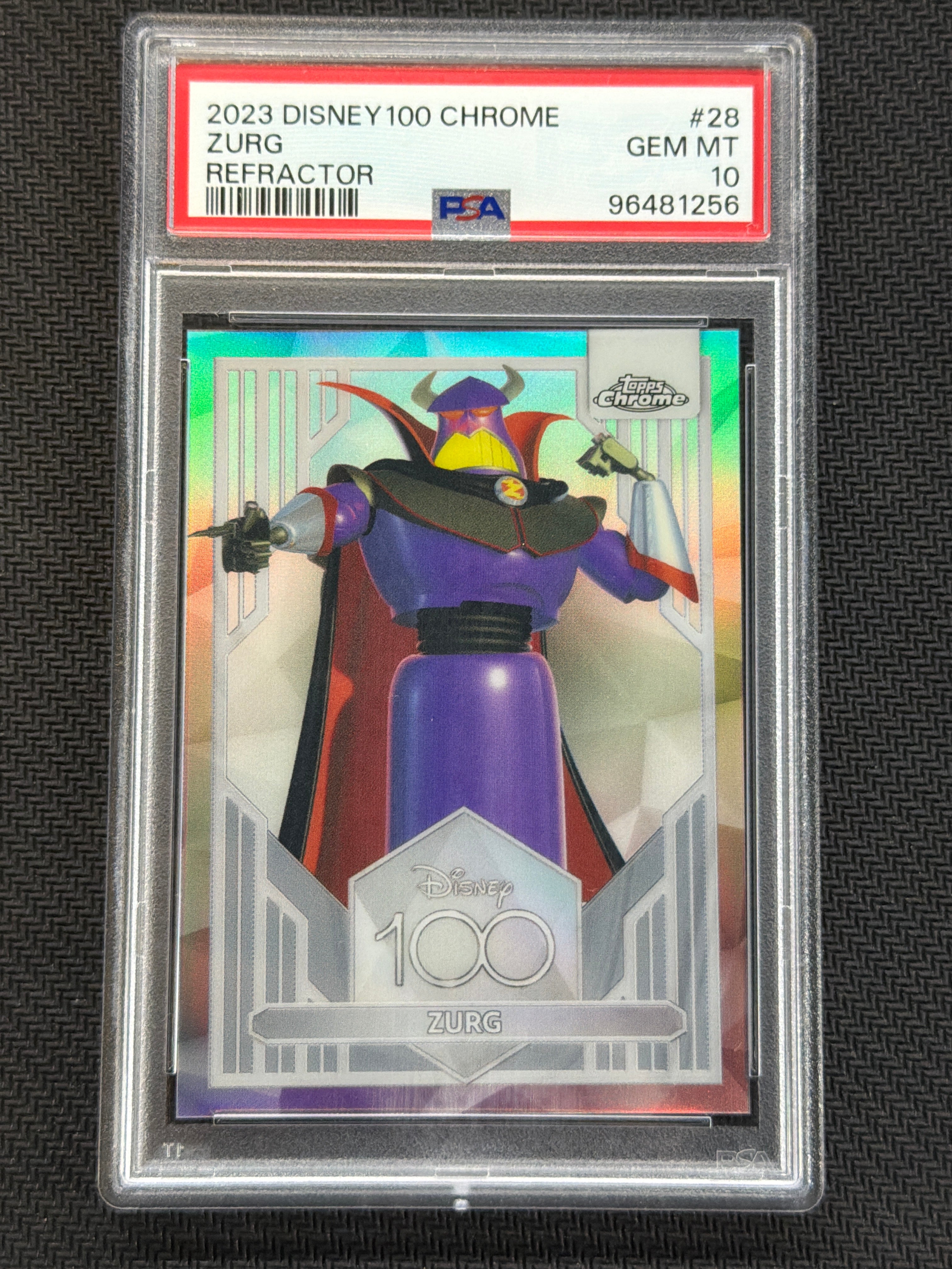2023 Topps Chrome Disney 100 Zurg Refractor PSA 10 256