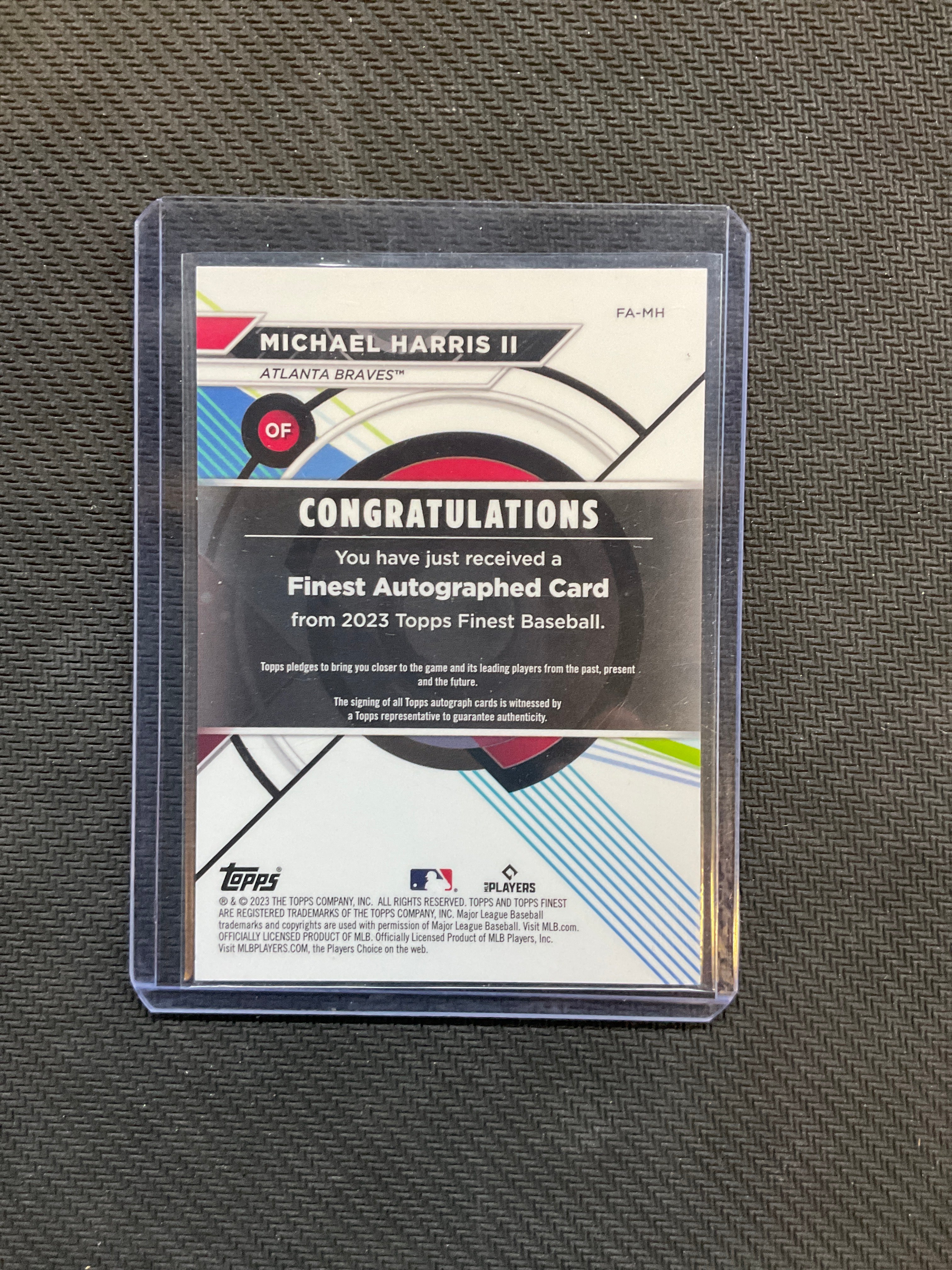 2023 Topps Finest Michael Harris II Rookie Auto Braves