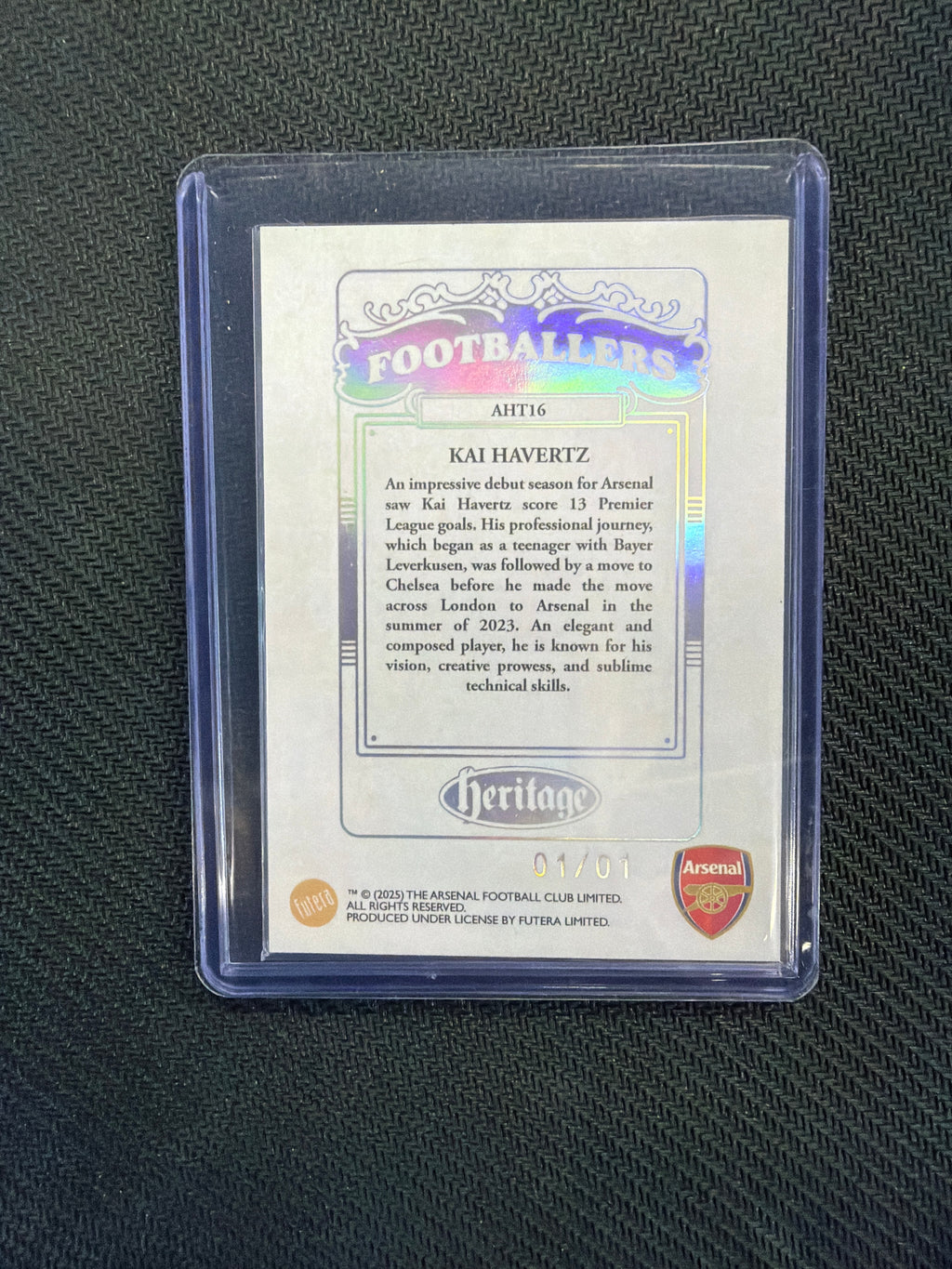 2025-26 Heritage Footballers Kai Havertz 1/1 Arsenal