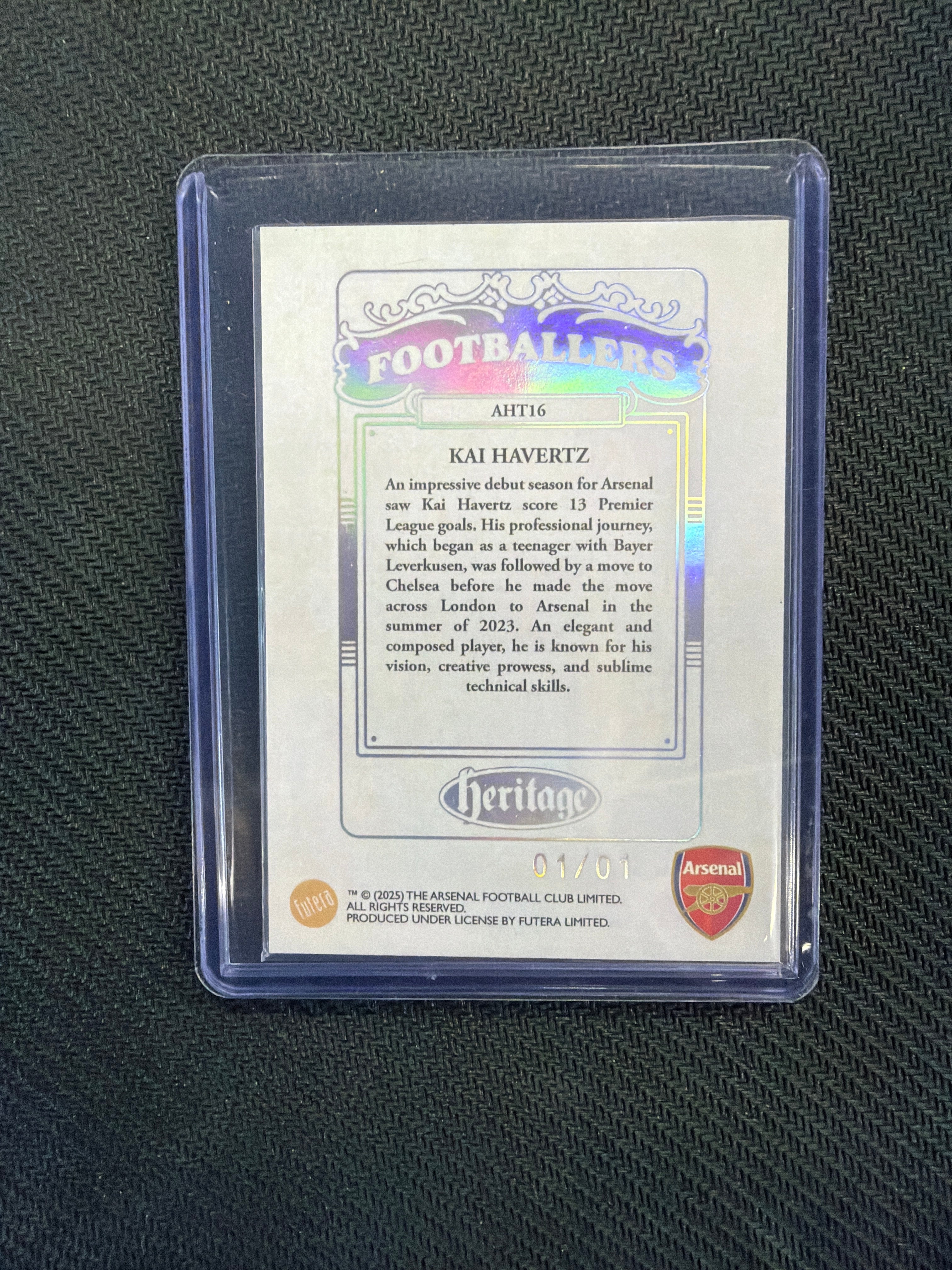 2025-26 Heritage Footballers Kai Havertz 1/1 Arsenal