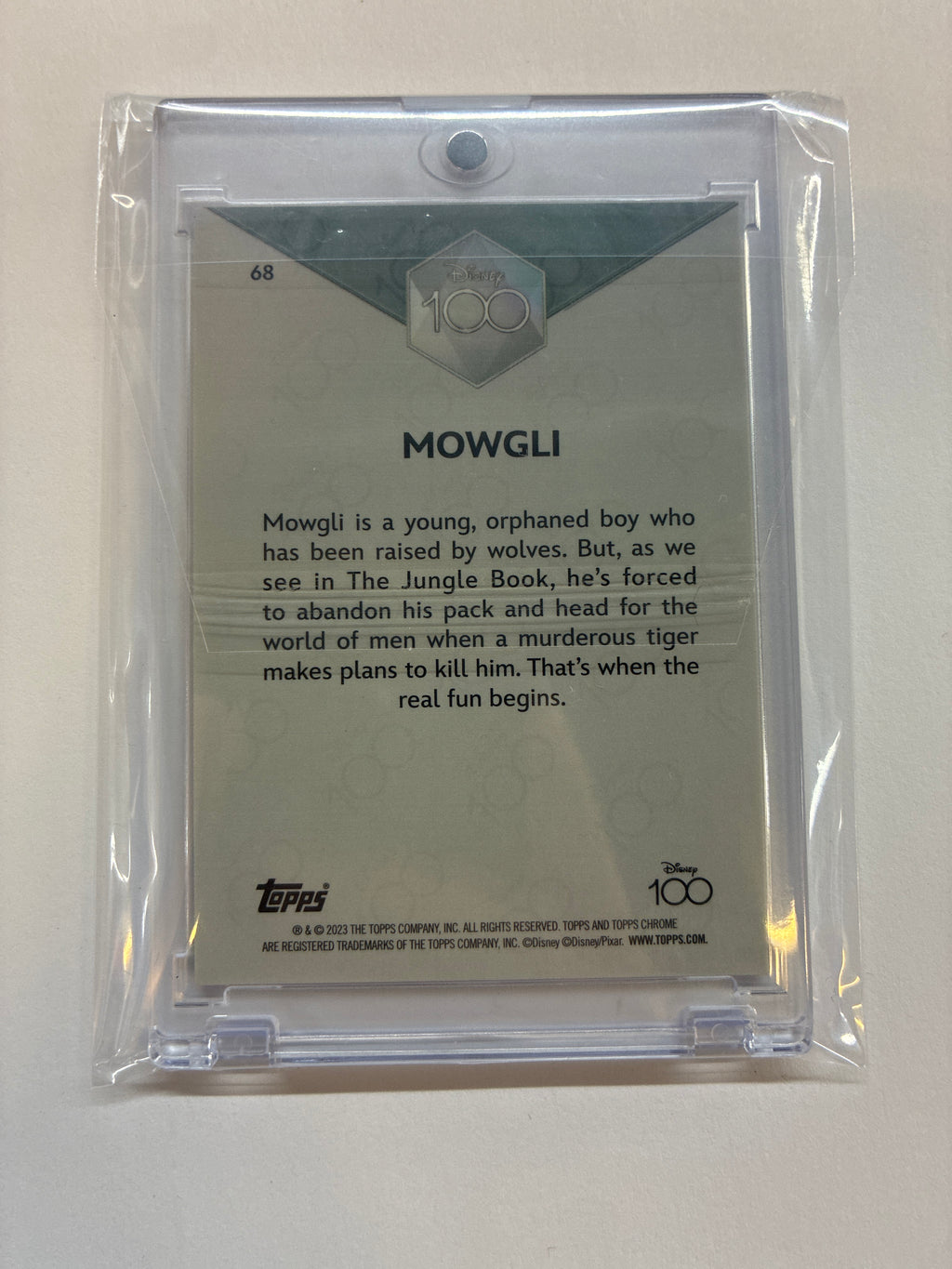 2023 Topps Chrome Disney 100 Mowgli Purple Refractor /299