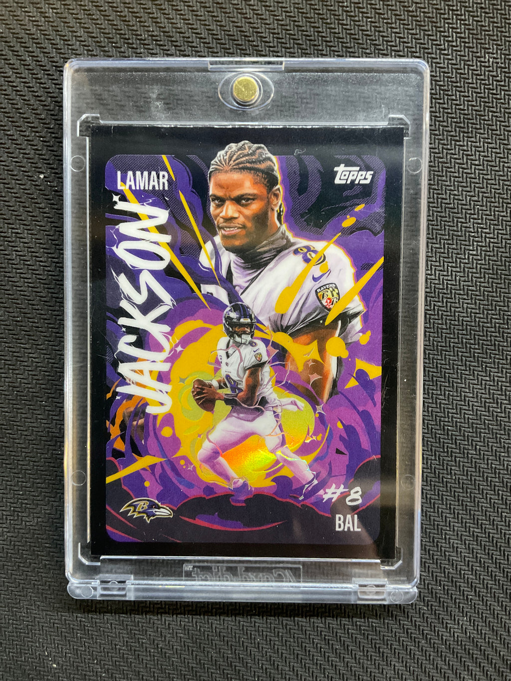 2025 Topps Chrome Lamar Jackson Ultra Violet Ravens Case Hit