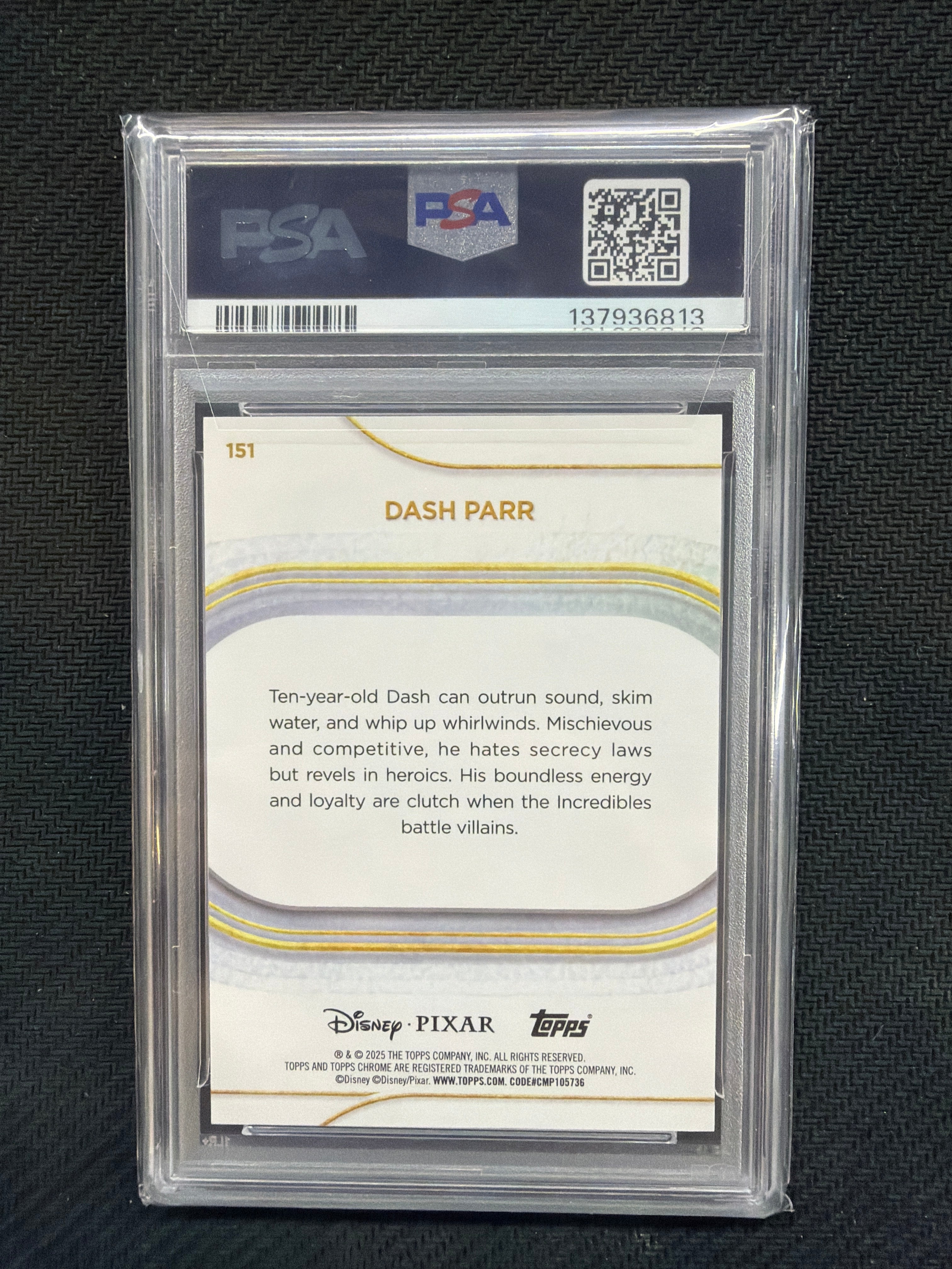2025 Topps Chrome Disney Dash Parr Red /5 PSA 9 813