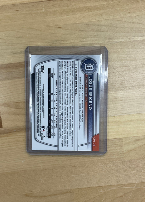 2025 Bowman Josue Briceno Orange Sapphire Auto /25 Tigers
