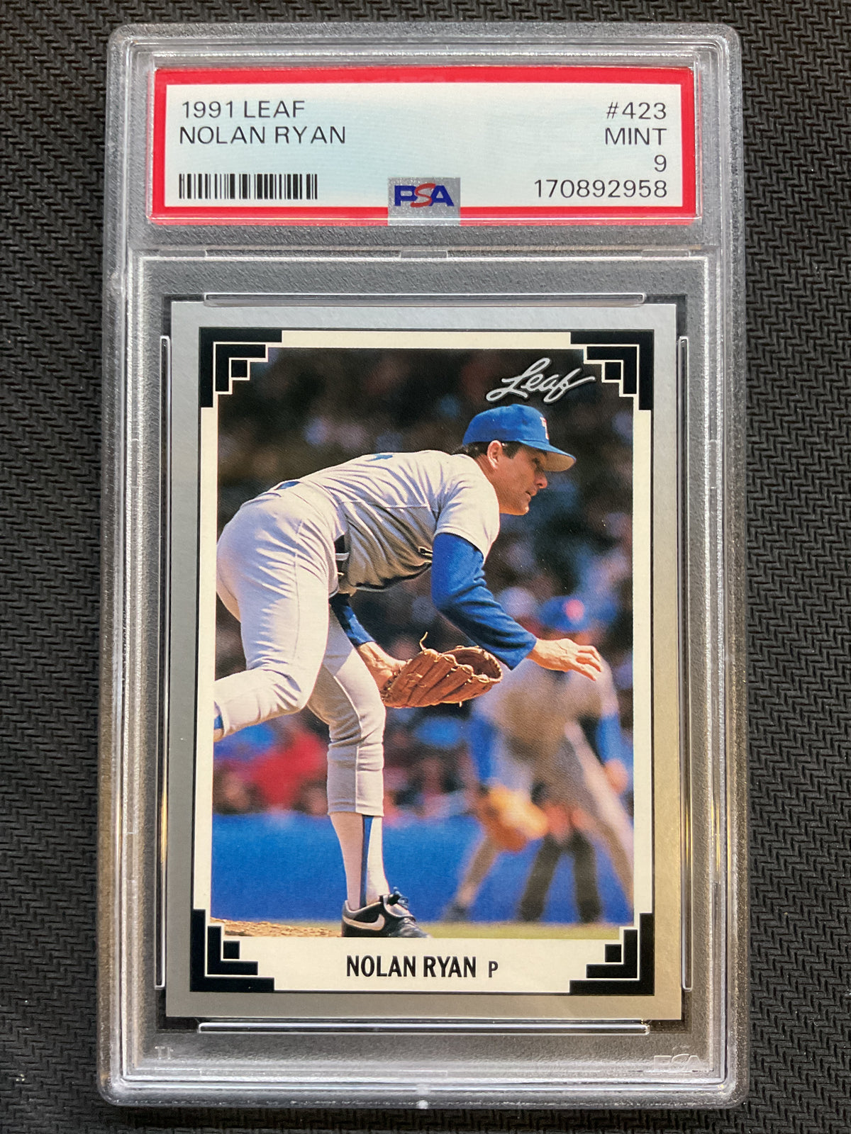 1991 Leaf #423 Nolan Ryan PSA 9