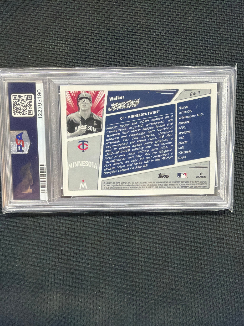 2025 Bowman Walker Jenkins Anime PSA 10