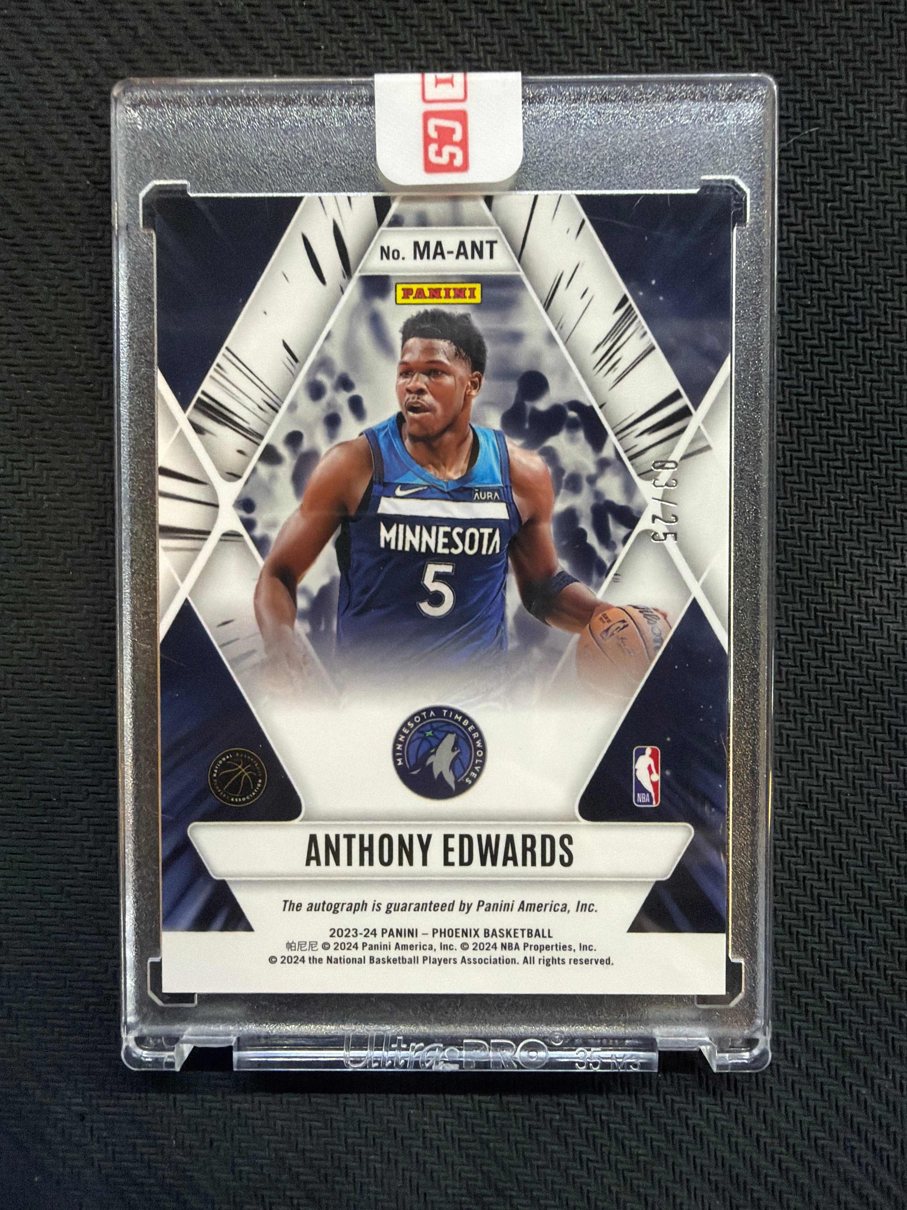 2023-24 Phoenix Anthony Edwards Auto /25 Red Choice