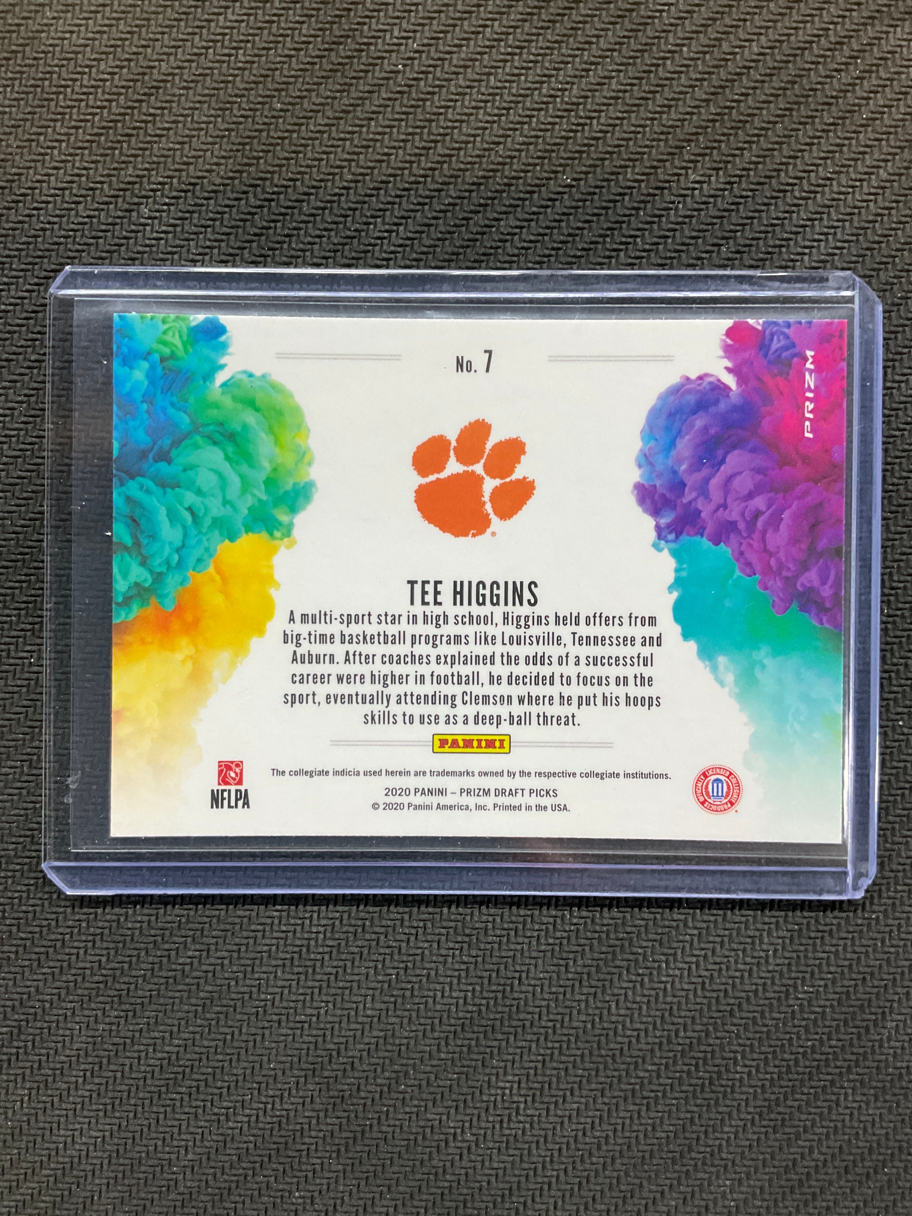 2020 Prizm Draft Tee Higgins Color Blast #7 Clemson