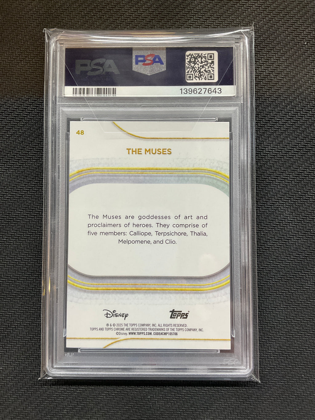 2025 Topps Chrome Disney The Muses Purple Wave /75 PSA 9 643