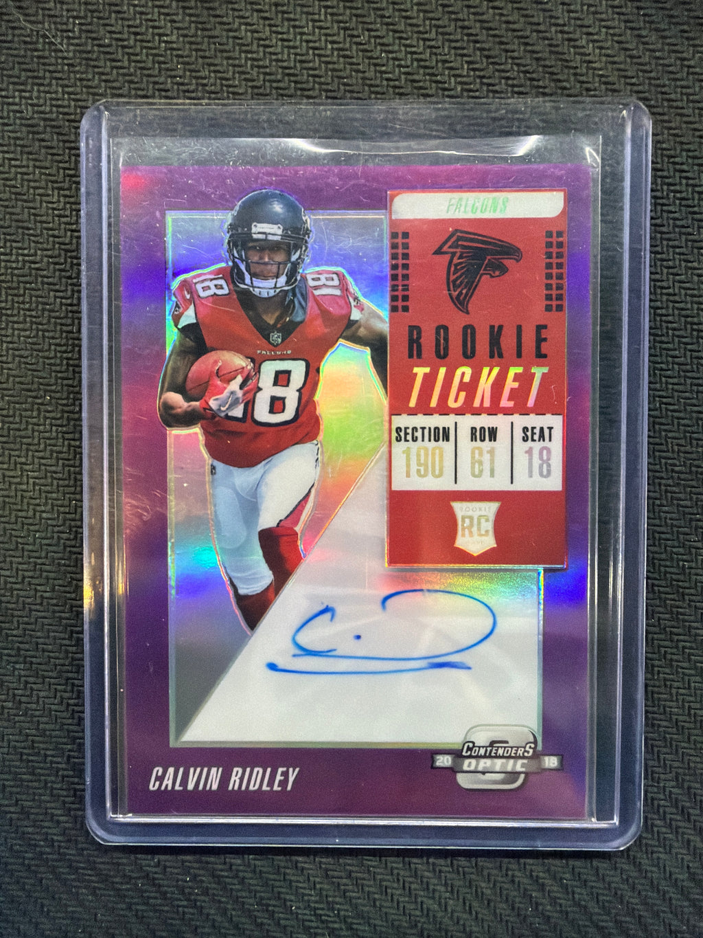 2018 Contenders Optic Calvin Ridley Rookie Auto /49 Falcons