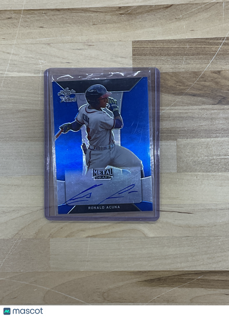 2018 Leaf Metal Ronald Acuna Jr. Blue Auto /50 Braves Rookie