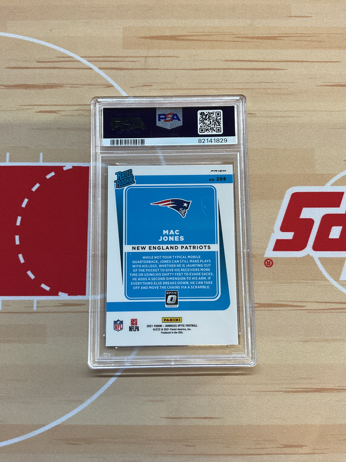 2021 Donruss Optic Mac Jones Rookie Holo #206 PSA 9 Alabama