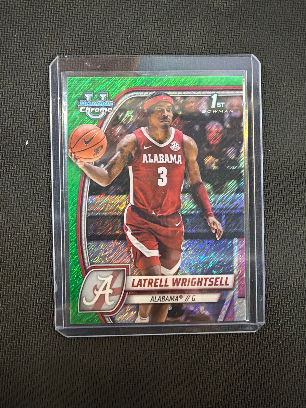 2025 Bowman U Latrell Wrightsell Green Shimmer