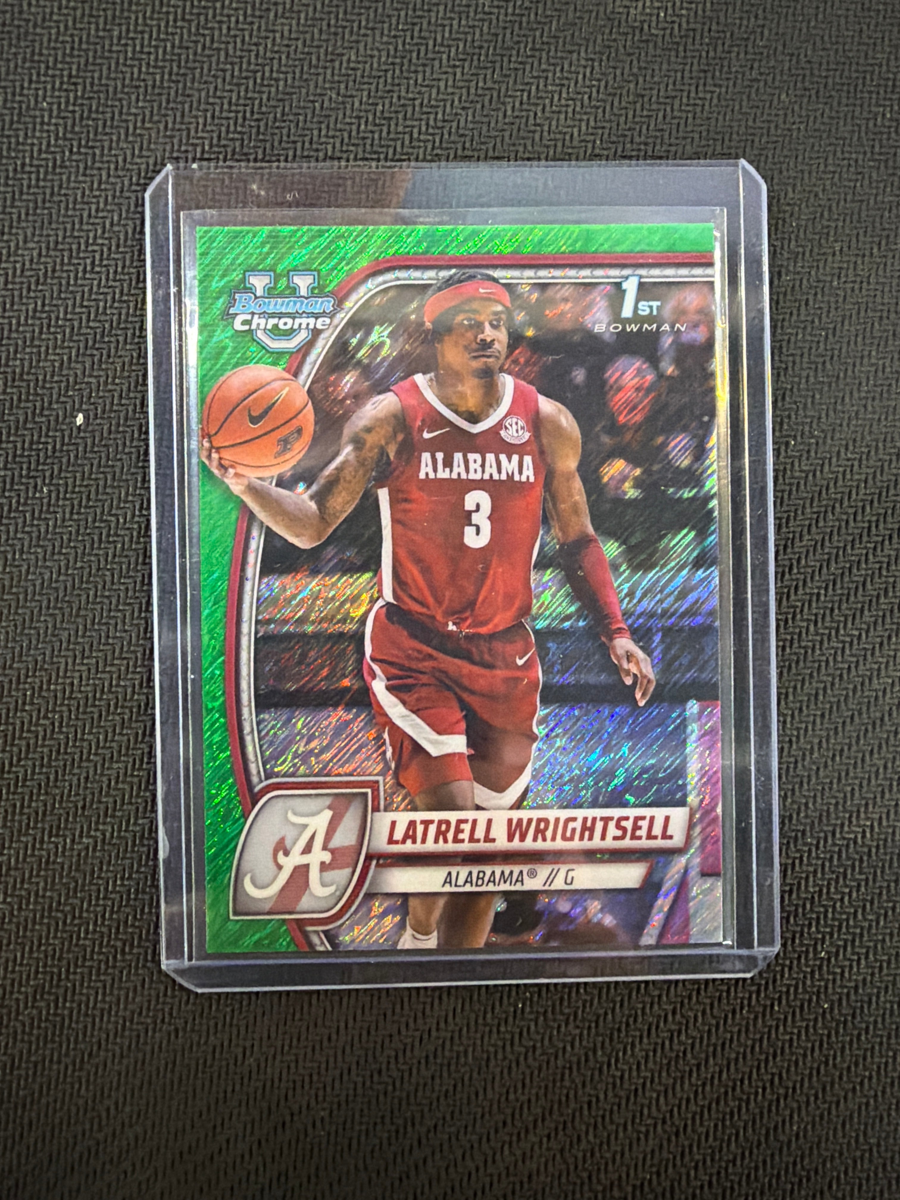 2025 Bowman U Latrell Wrightsell Green Shimmer