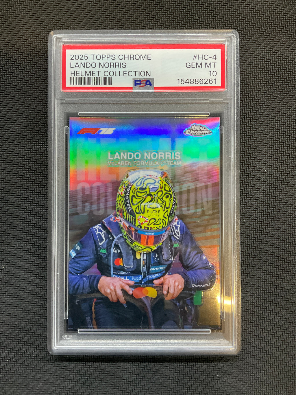 2025 Topps Chrome F1 Lando Norris Helmet Collection PSA 10