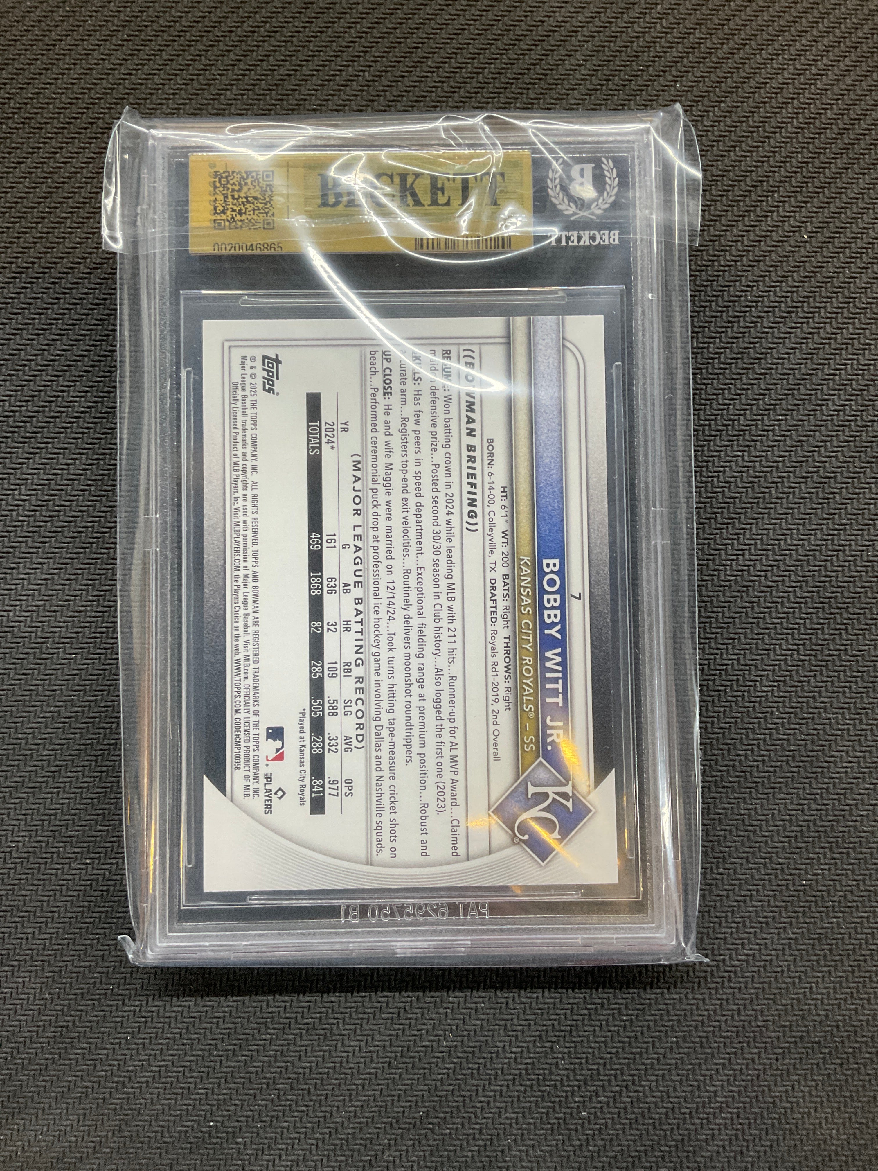 2025 Bowman Bobby WItt Jr BGS 9.5