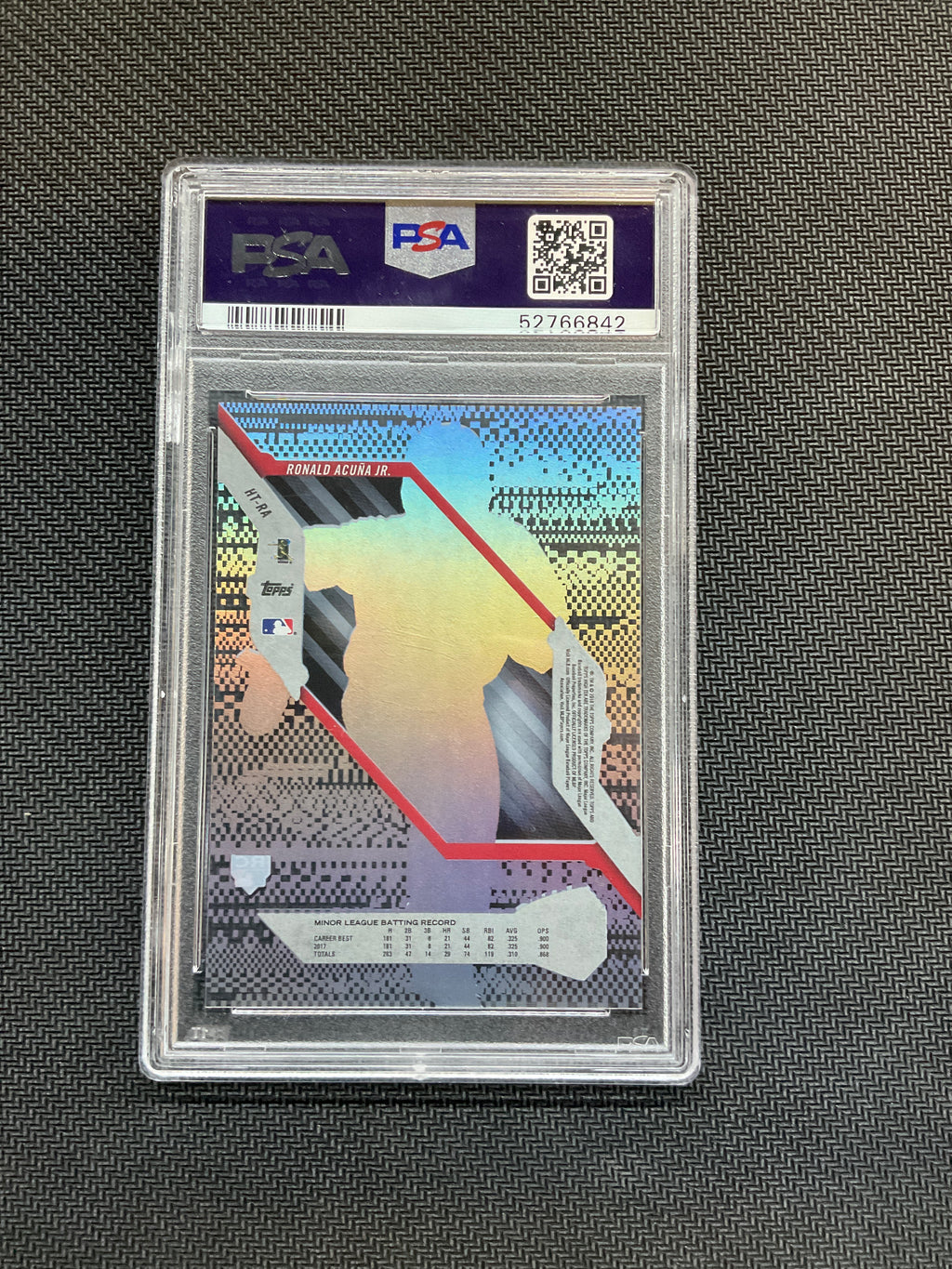 2018 Topps High Tek Ronald Acuna Jr. Galactic Diffractor PSA 10