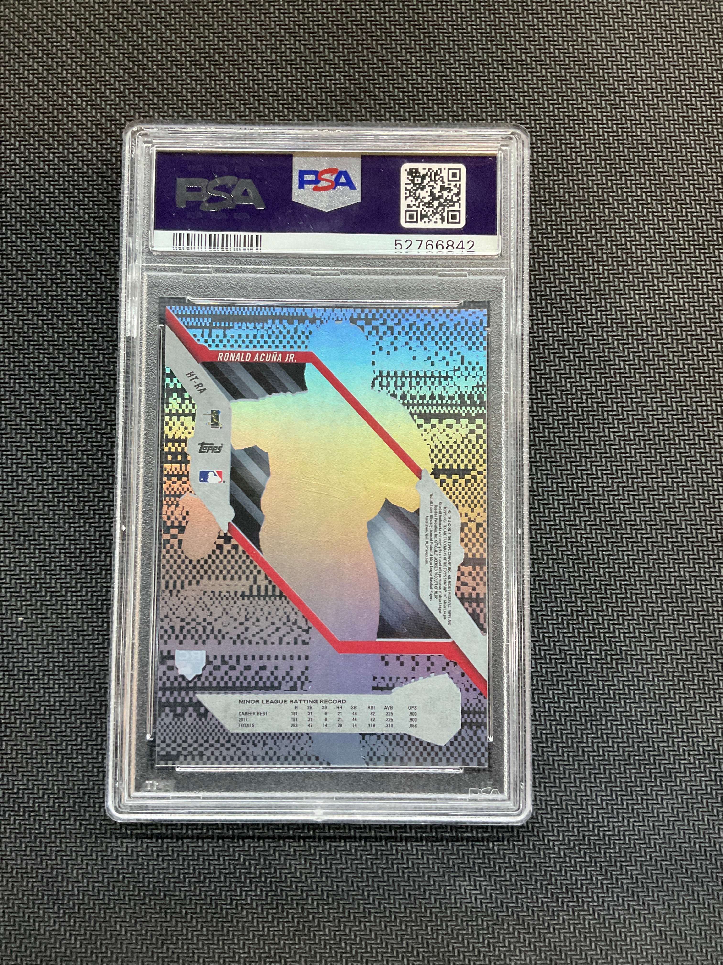 2018 Topps High Tek Ronald Acuna Jr. Galactic Diffractor PSA 10