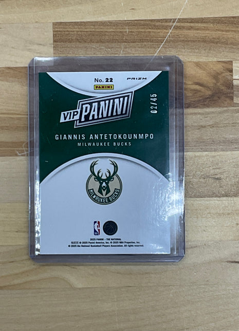 2025 National VIP Giannis Antetokounmpo VIP Hello Cracked Ice /45