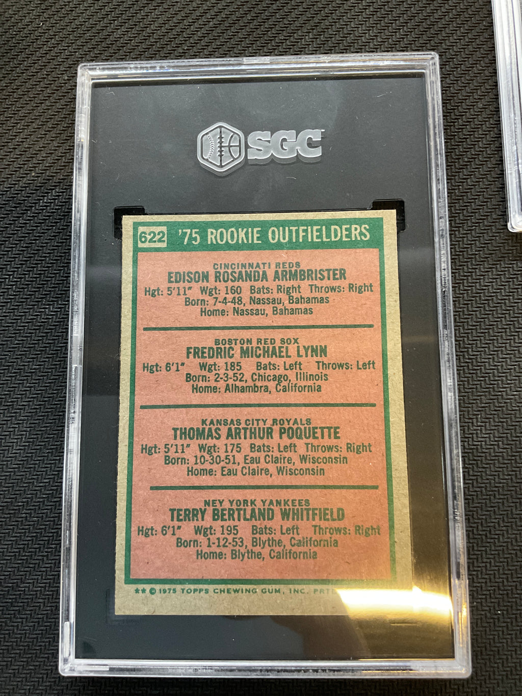 1975 Topps #622 Fred Lynn SGC 7