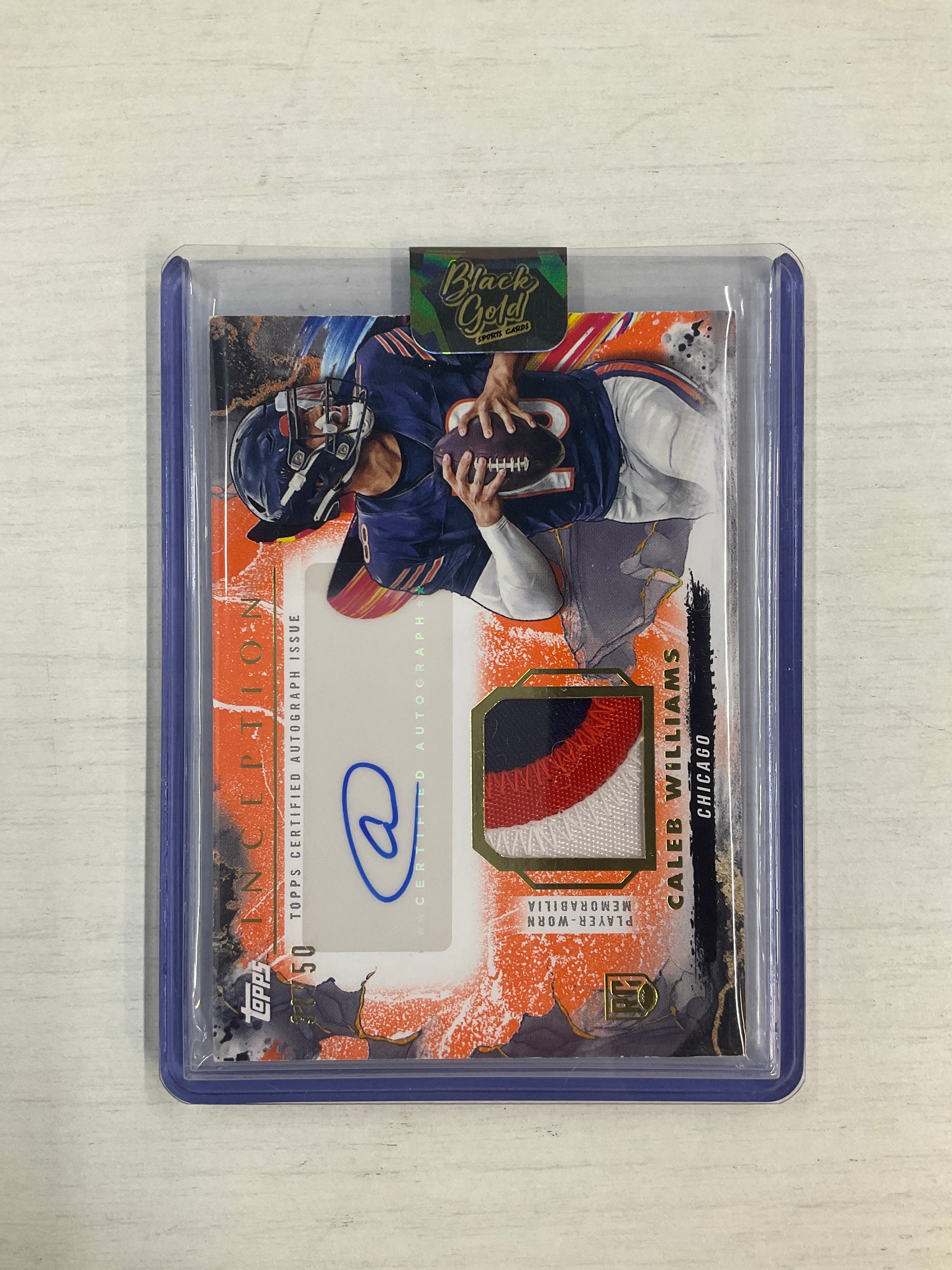 2024 Topps Inception Caleb Williams Patch Auto /50 Bears