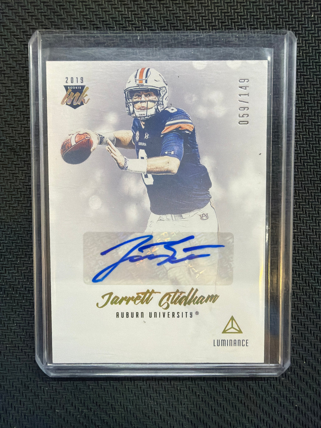 2019 Luminance Jarrett Stidham Rookie Ink Auto /149 Auburn