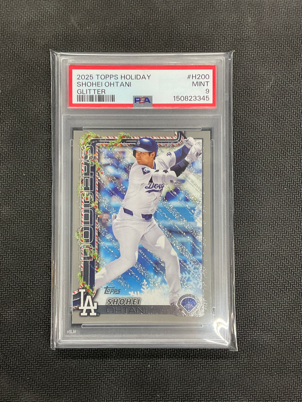 2025 topps Holiday Shohei Ohtani Glitter PSA 9