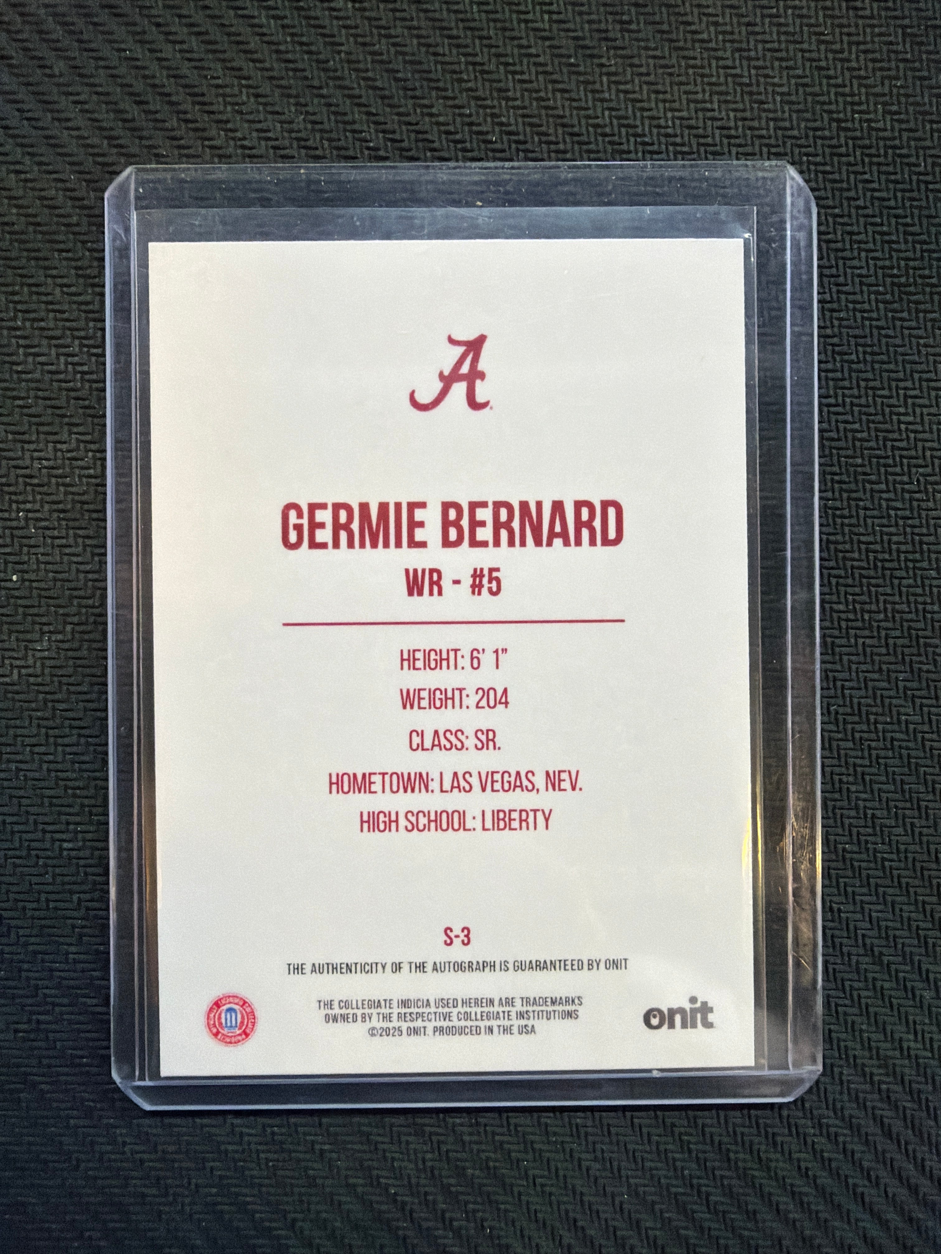2025 Onit Germie Bernard Auto /9 Alabama