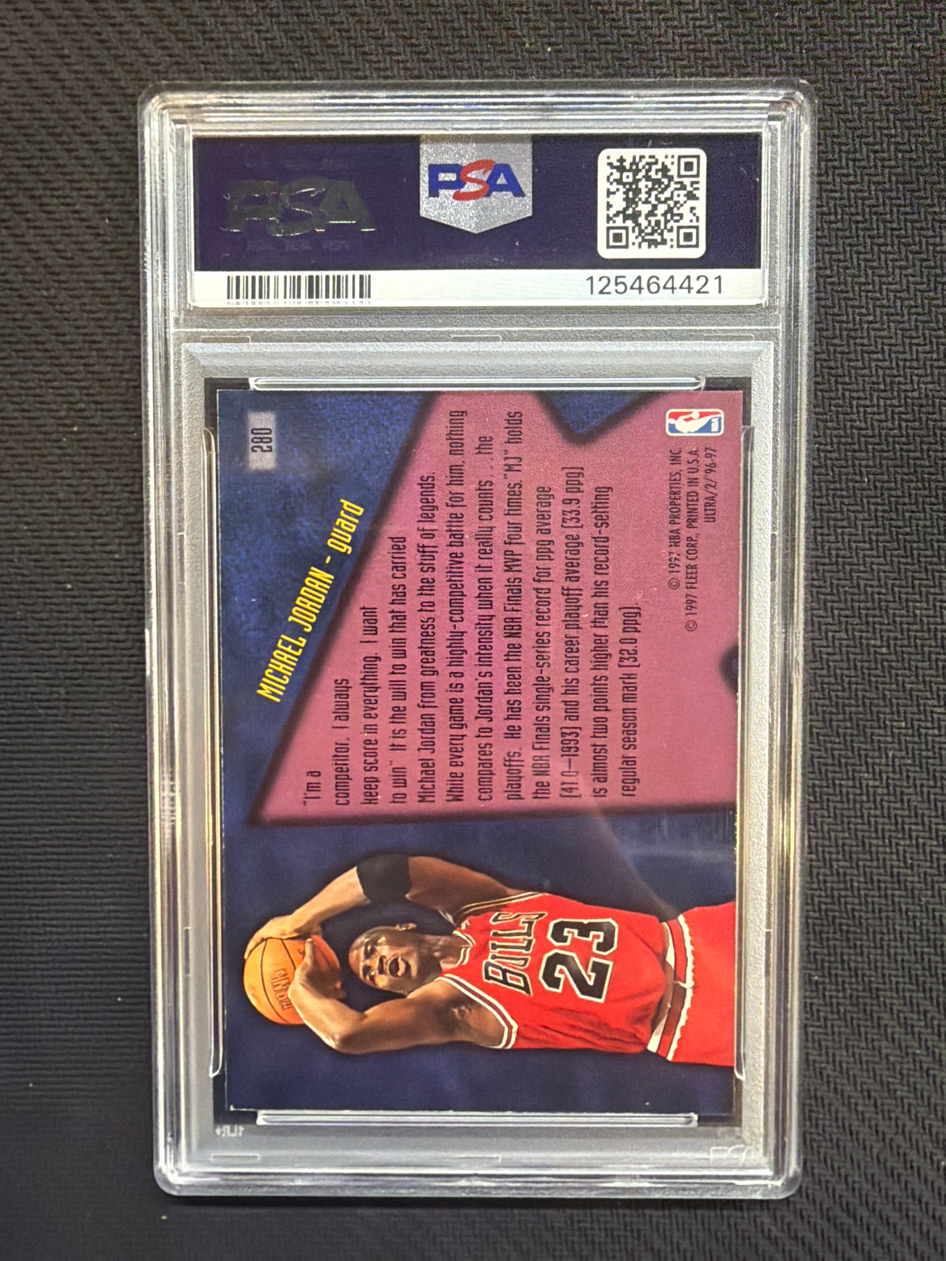 1996 Ultra Michael Jordan #280 PSA 8 421