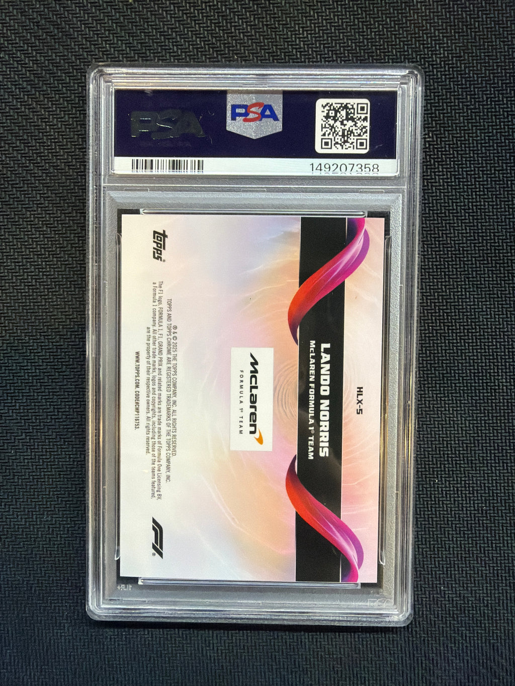 2025 Topps Chrome F1 Lando Norris Helix PSA 10 Mclaren
