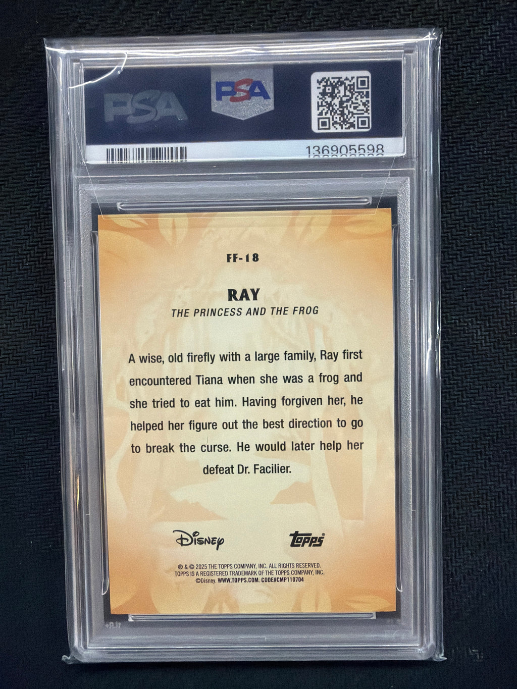 2025 Topps Disney Wonder Ray Orange /25 PSA 9