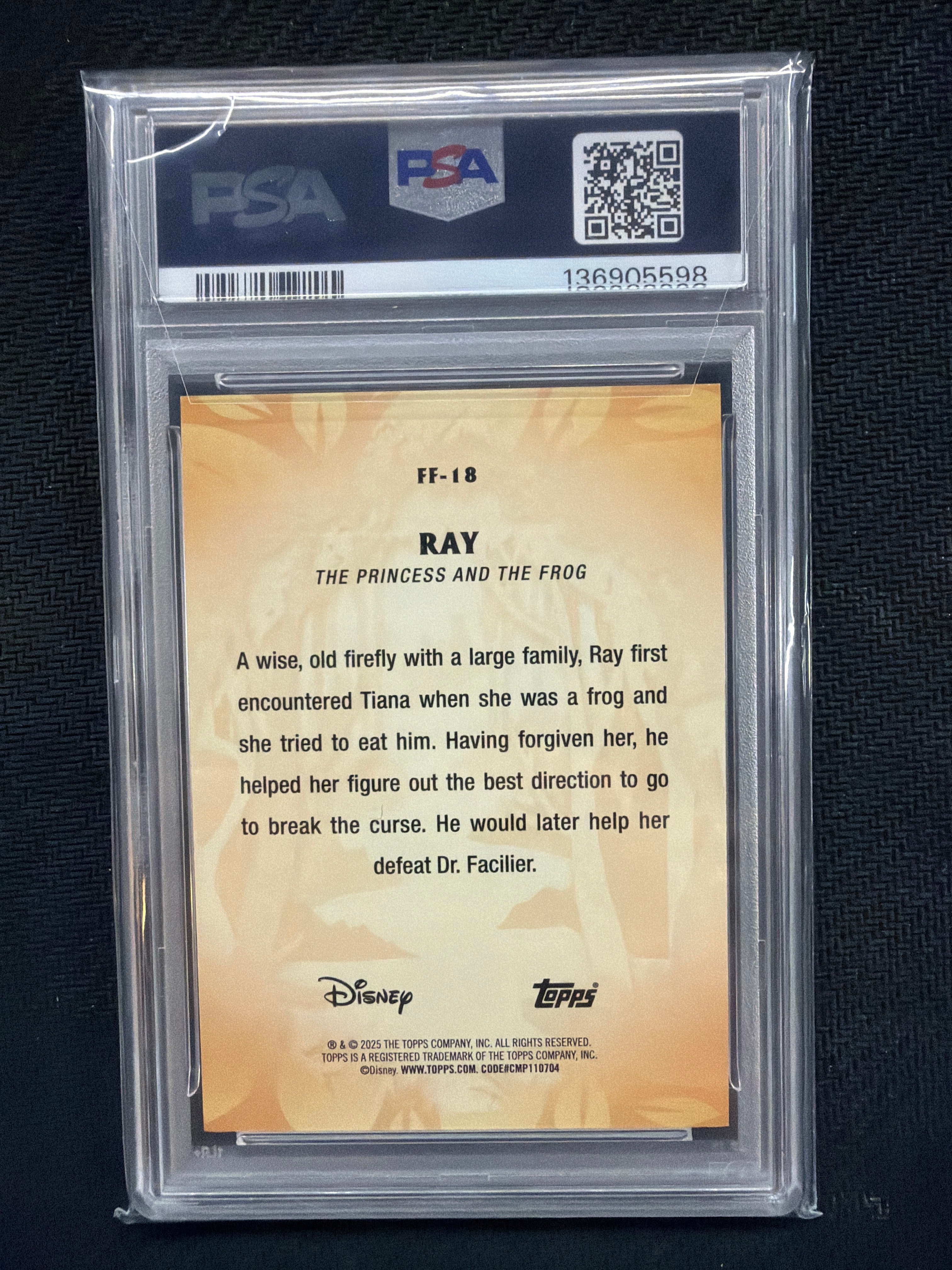 2025 Topps Disney Wonder Ray Orange /25 PSA 9
