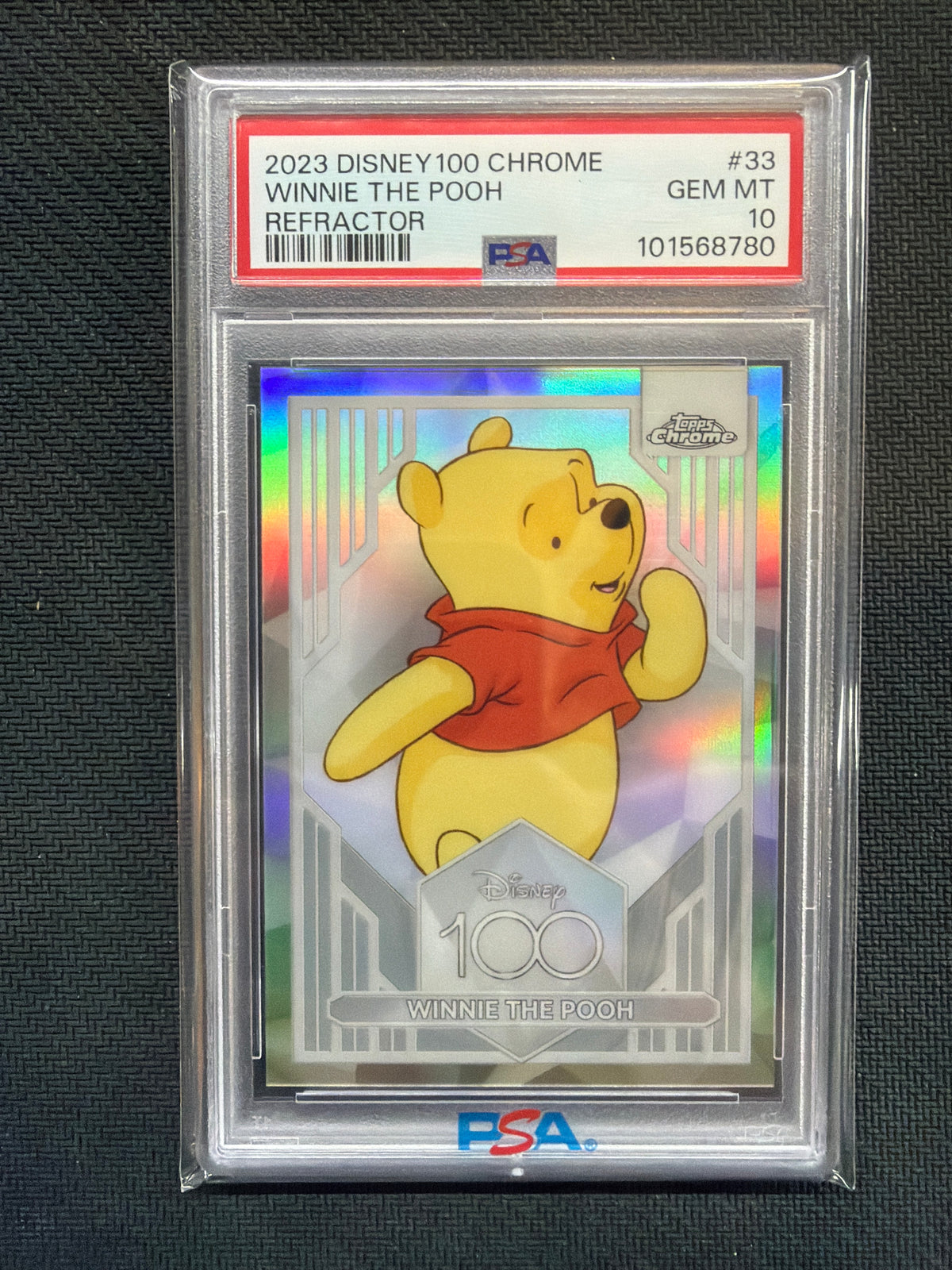 2023 Topps Chrome Disney 100 Winnie The Pooh Refractor PSA 10 780