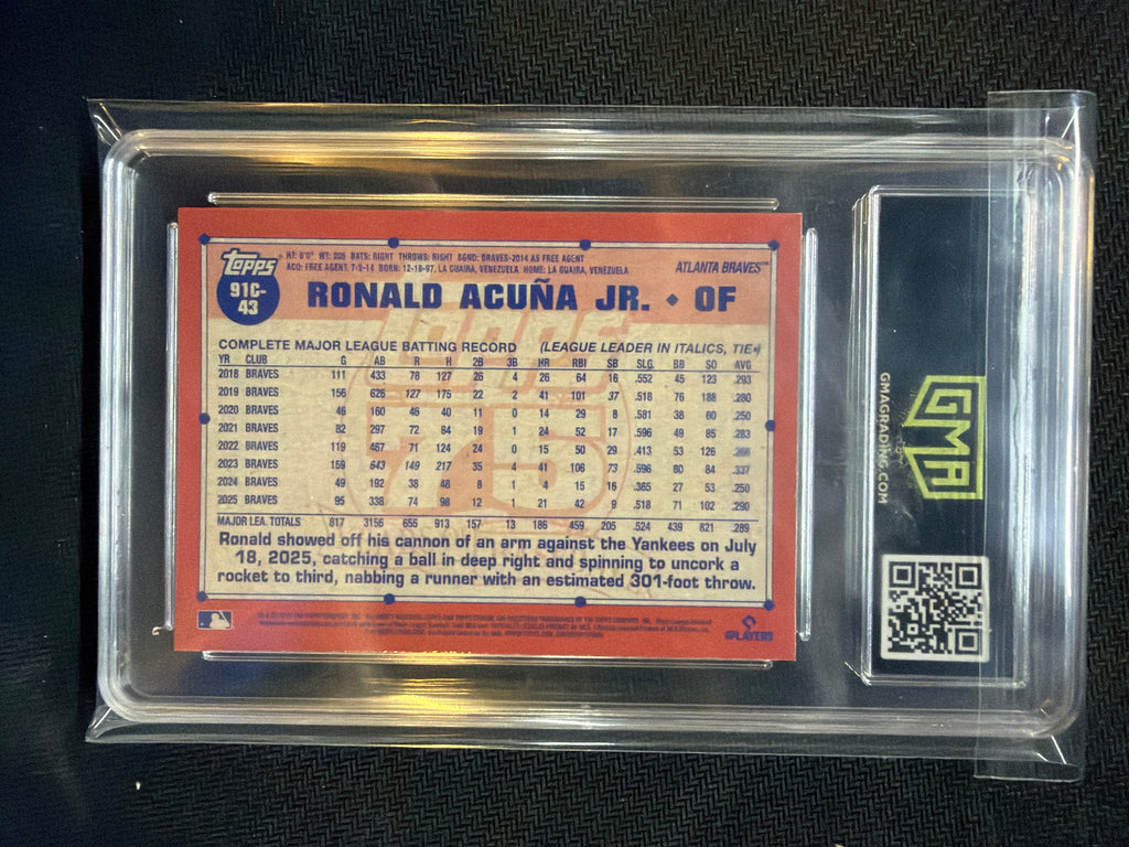2026 Topps Ronald Acuna Jr 91 Topps Silver Pack Chrome GMA 10 Braves