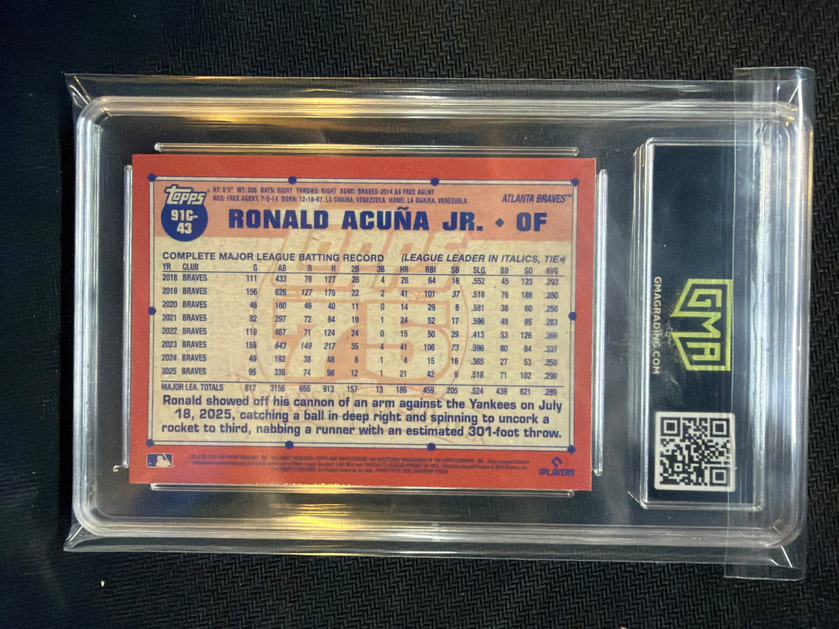 2026 Topps Ronald Acuna Jr 91 Topps Silver Pack Chrome GMA 10 Braves
