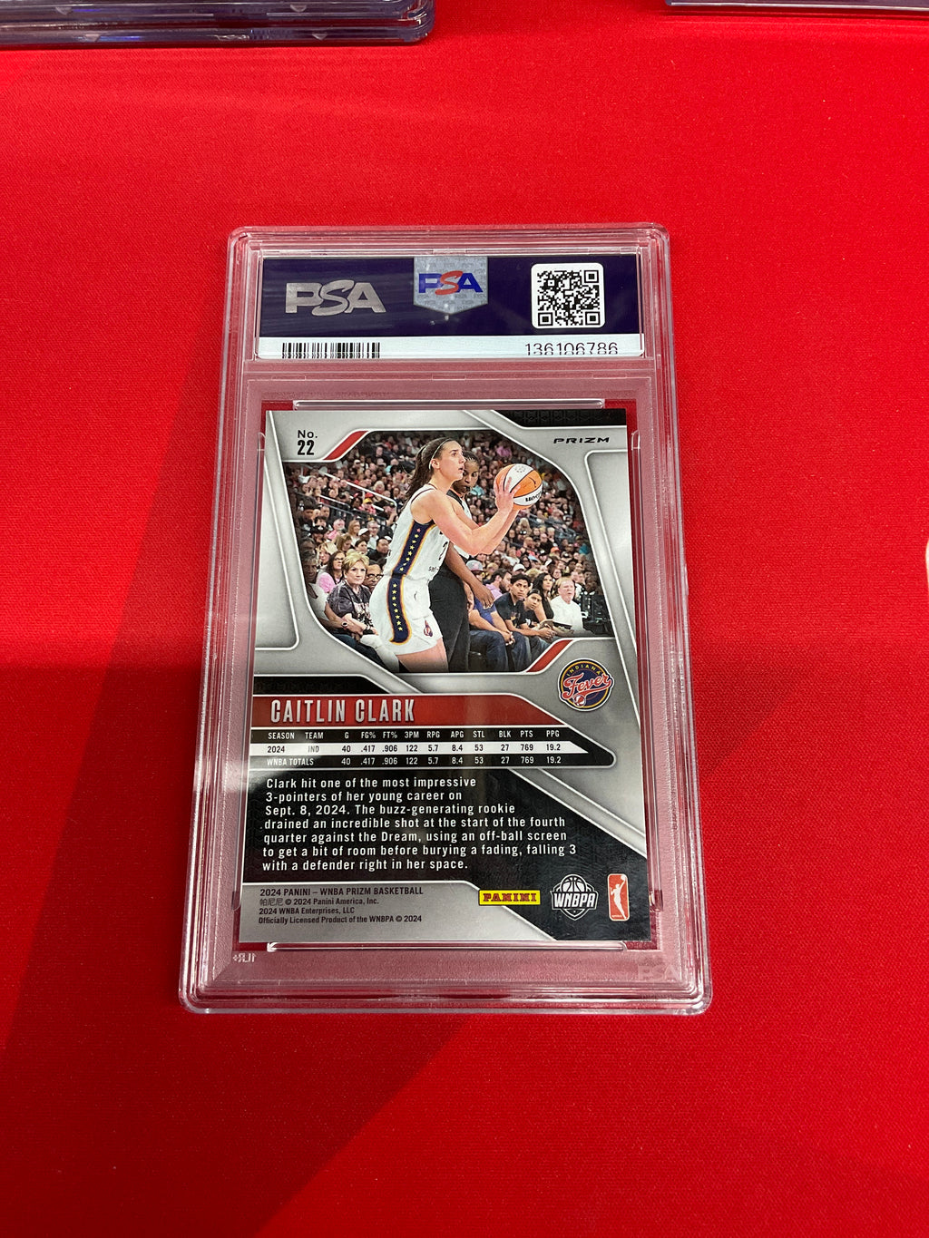 2024 Prizm WNBA Caitlin Clark Rookie Blue Velocity PSA 9