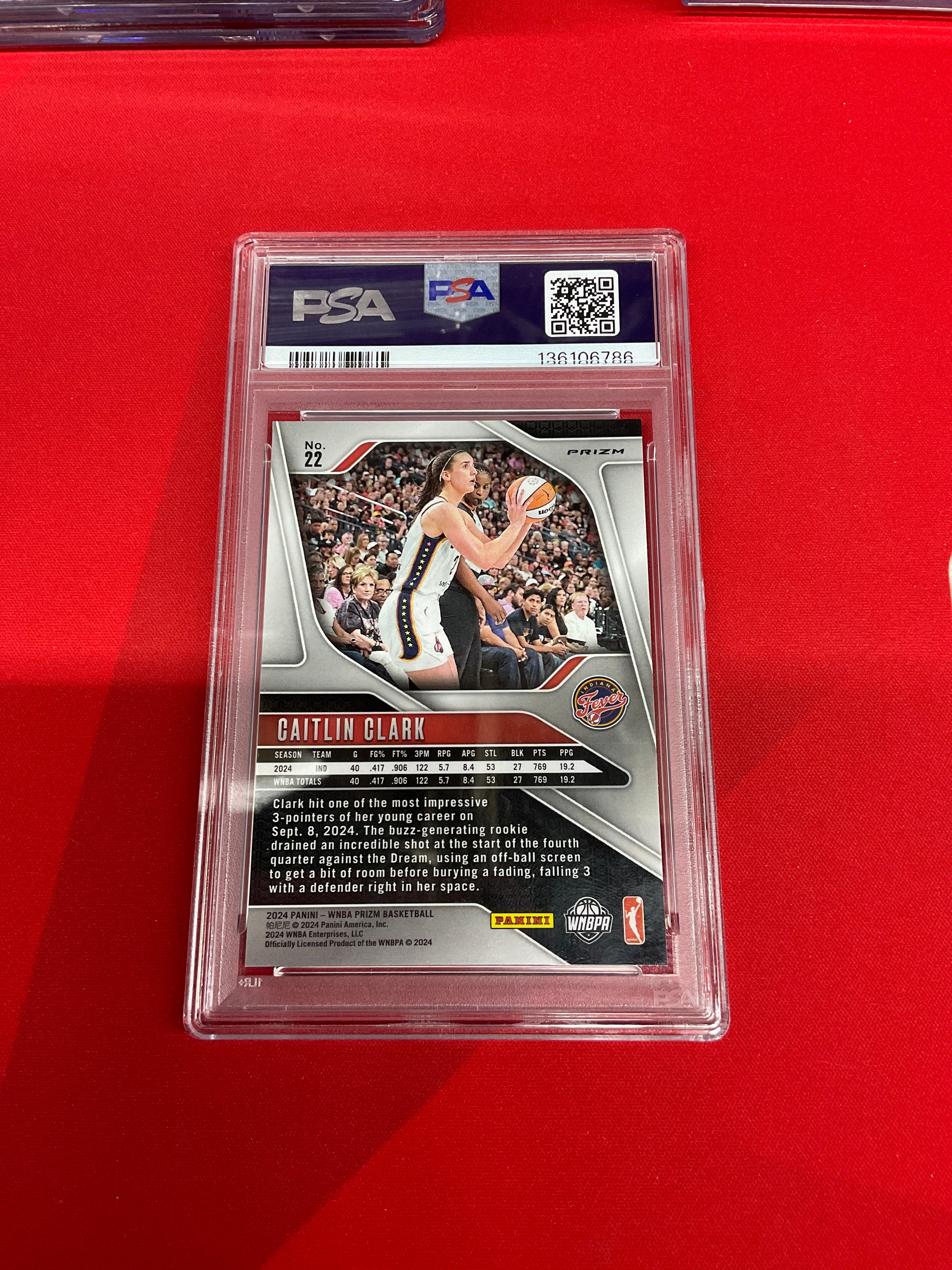 2024 Prizm WNBA Caitlin Clark Rookie Blue Velocity PSA 9