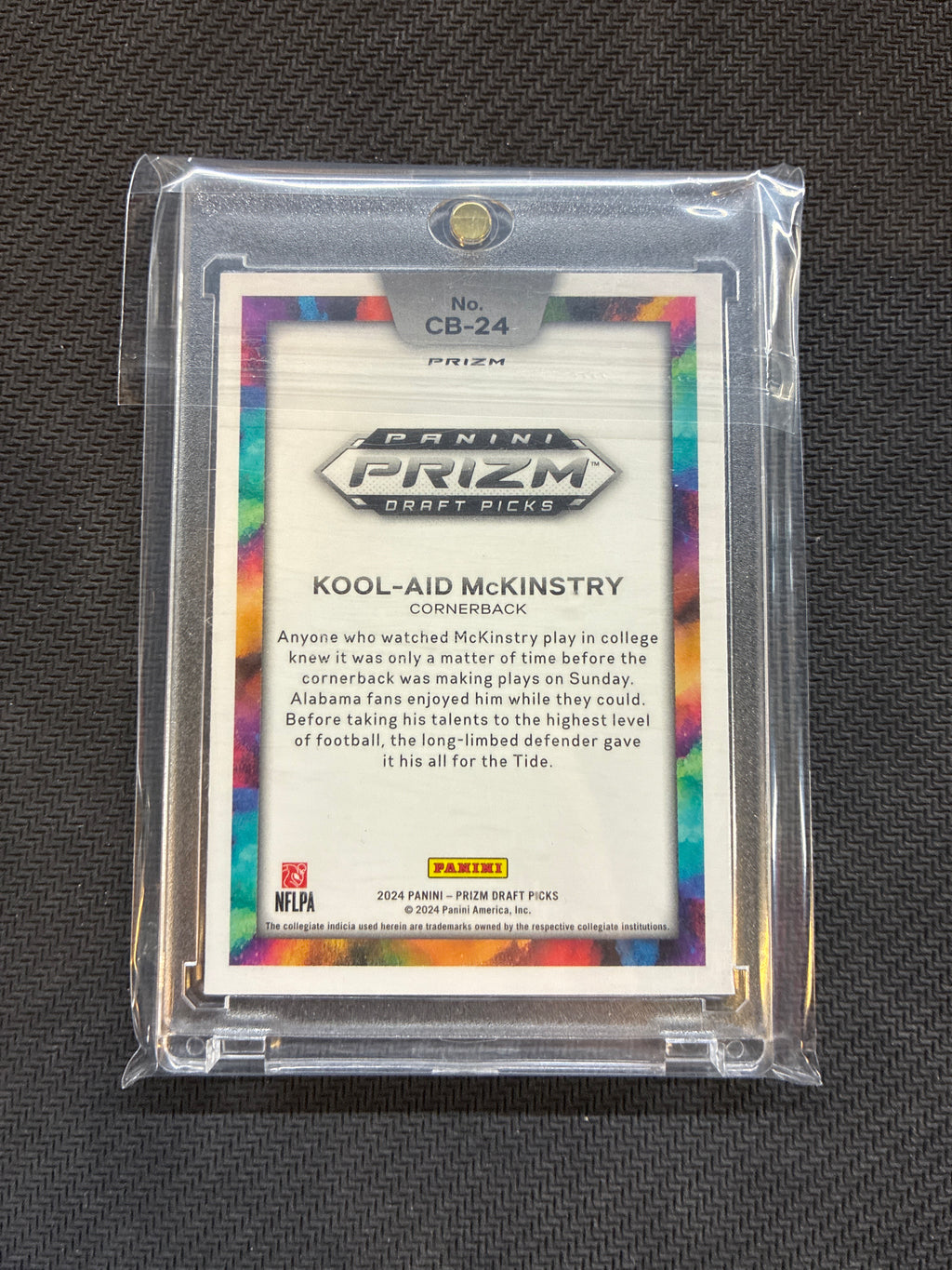 2024 Panini Prizm Draft Picks Kool-Aid McKinstry Black Color Blast Case Hit Alabama