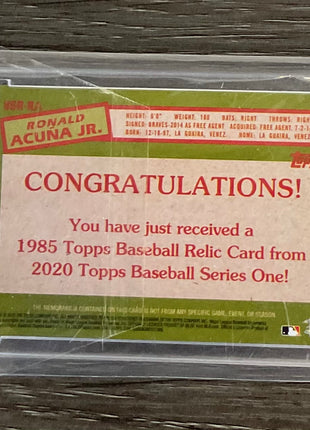 2020 Topps Series One Ronald Acuña Jr. Patch