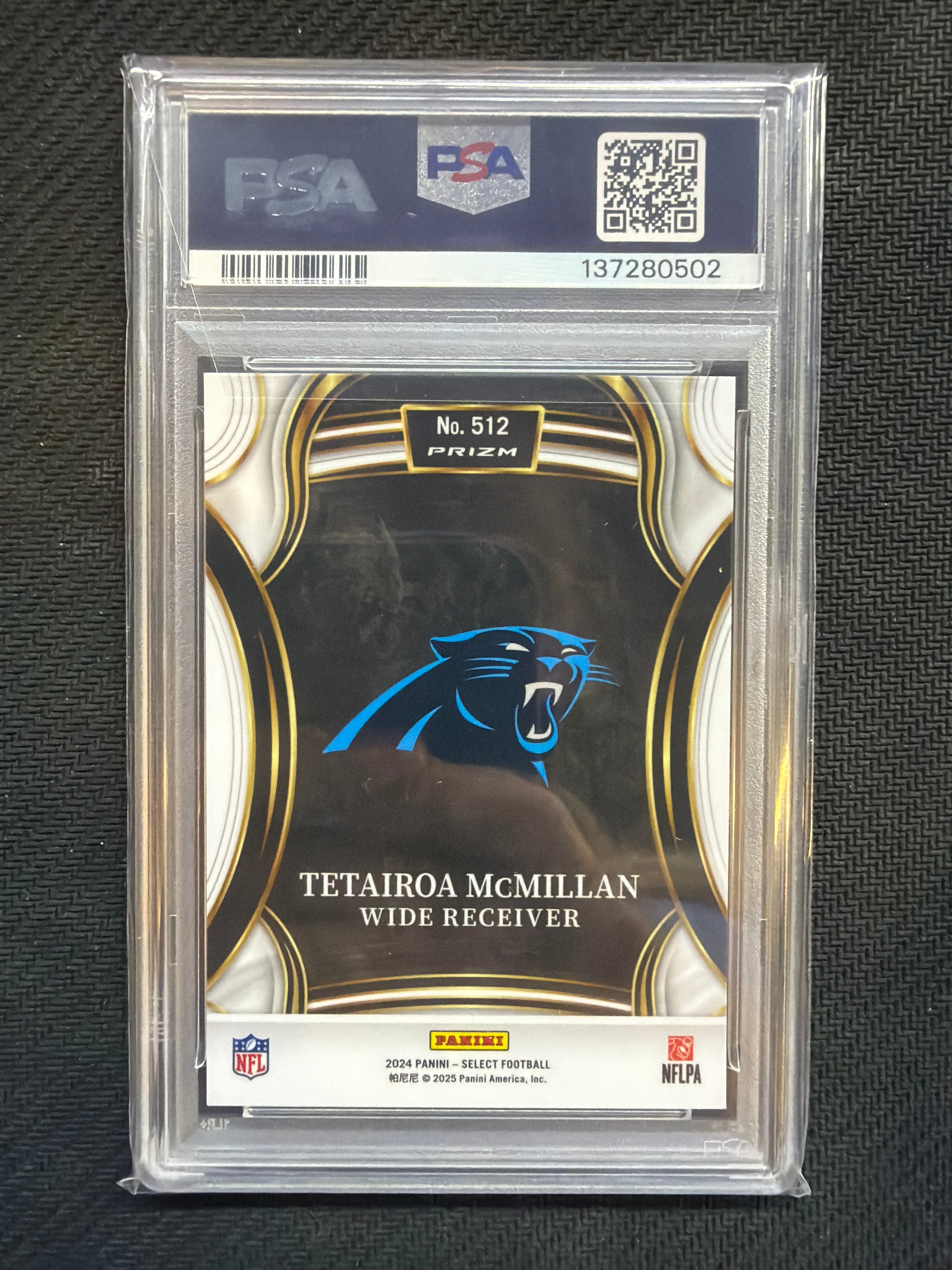 2024 Panini Select XRC Tetairoa McMillan #512 PSA 10 502
