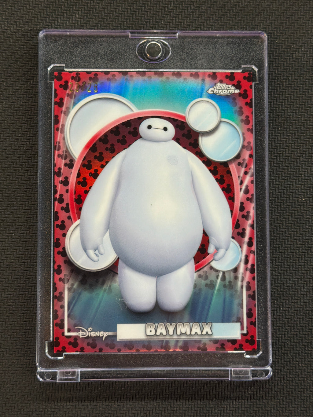 2026 Topps Chrome Disney Baymax Mickey Black Red /28