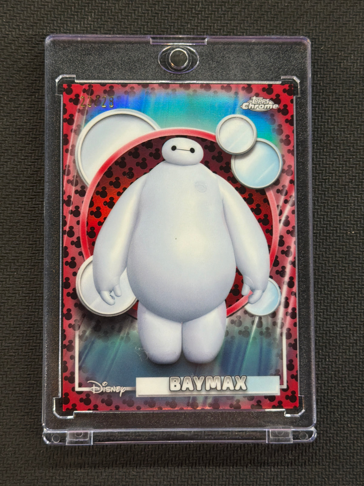 2026 Topps Chrome Disney Baymax Mickey Black Red /28