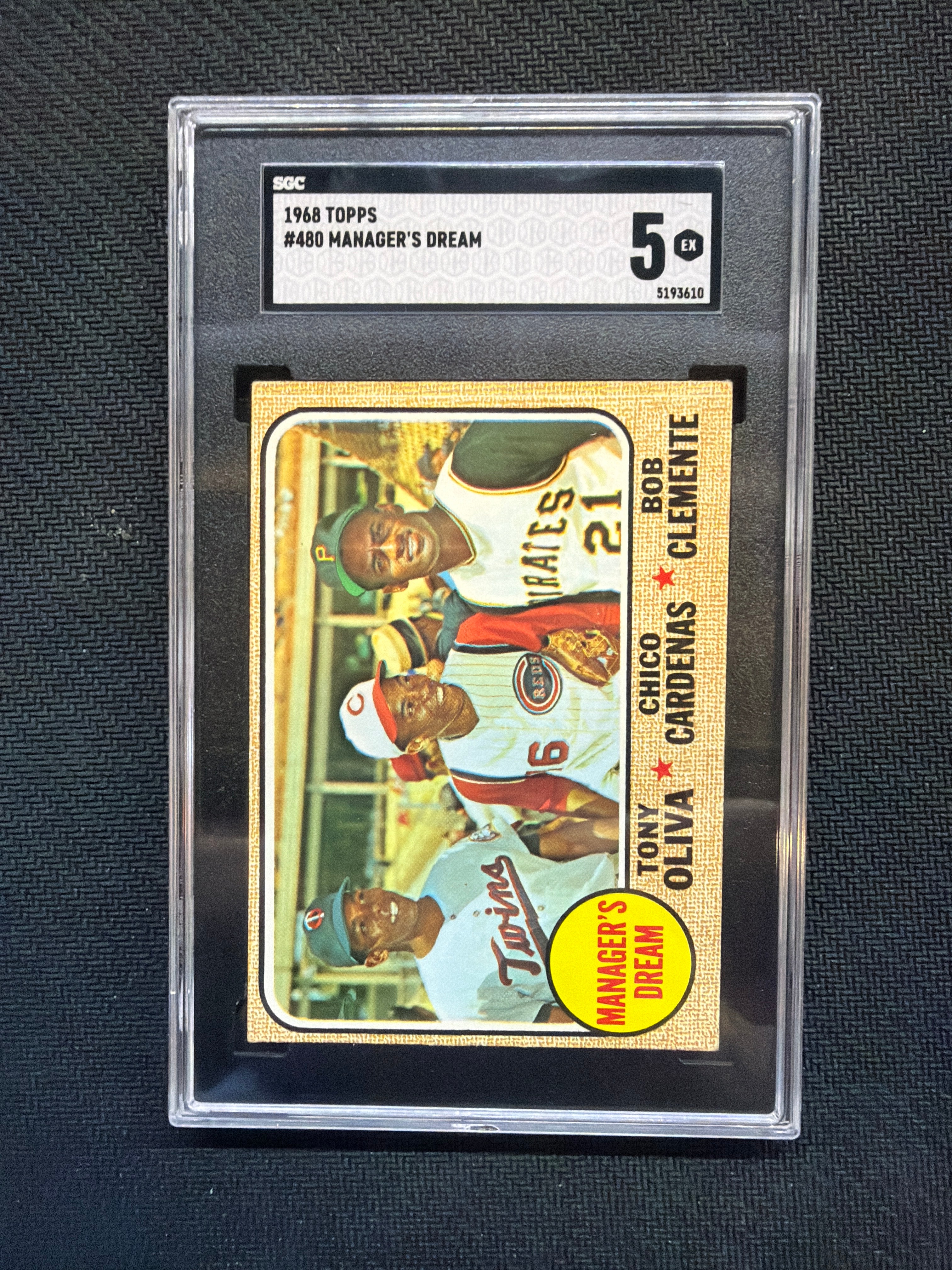1968 Topps #480 Manger's Dream SGC 5 Clemente Cardenas Iliva
