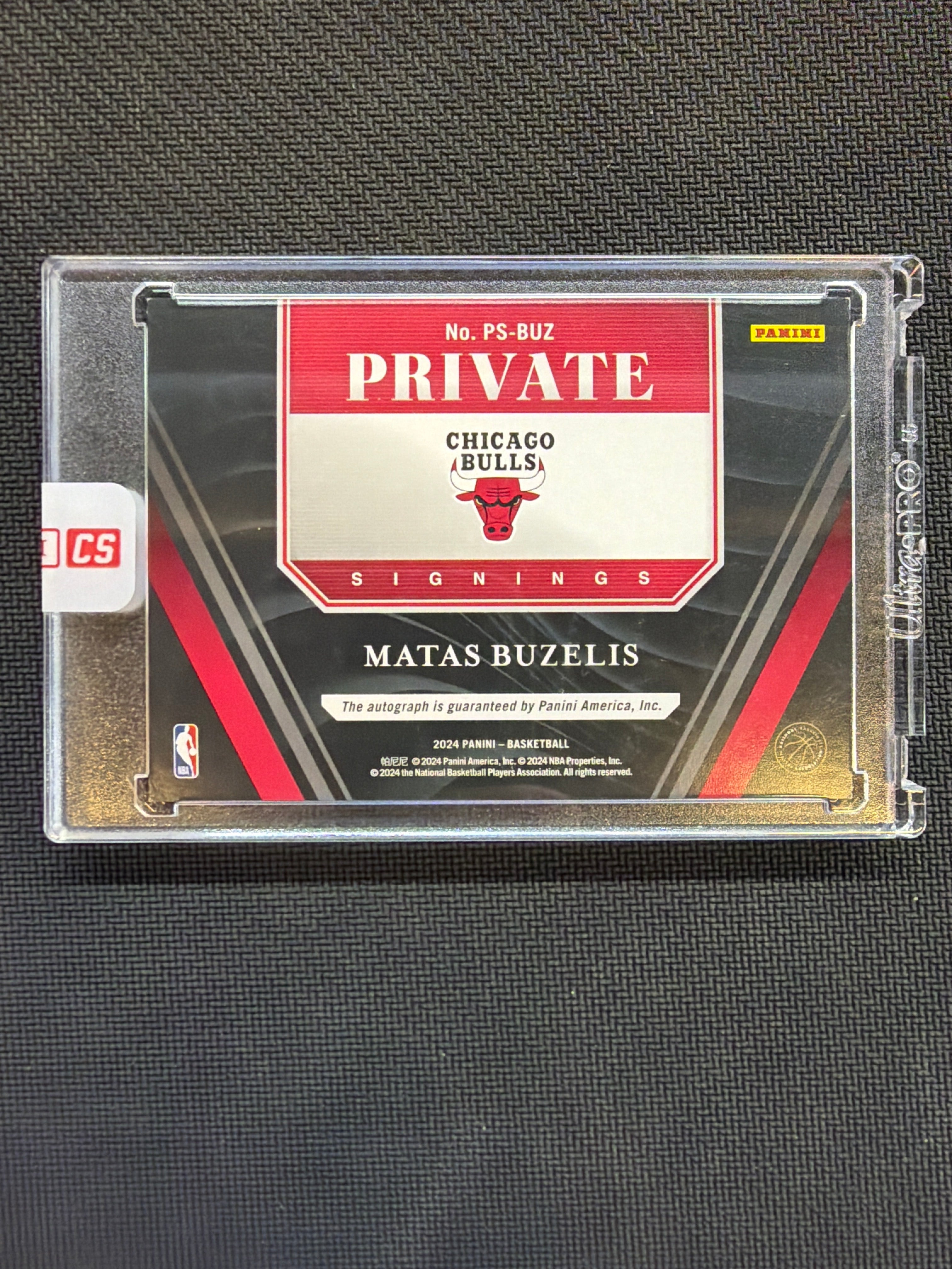 2024 Panini Private Signings Matas Buzelis Rookie Auto Bulls