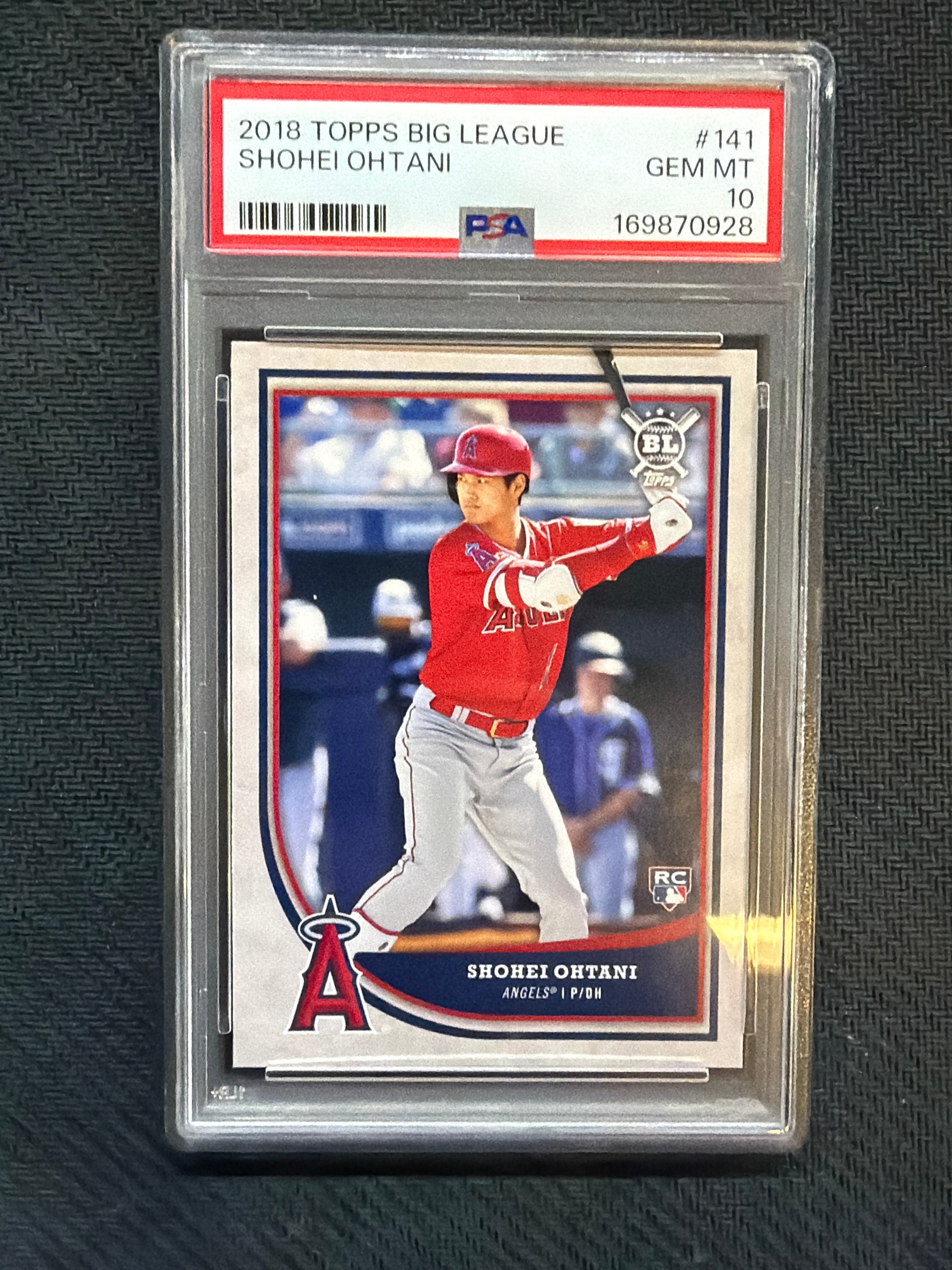 2018 Topps Big League Shohei Ohtani Rookie #141 PSA 10 928