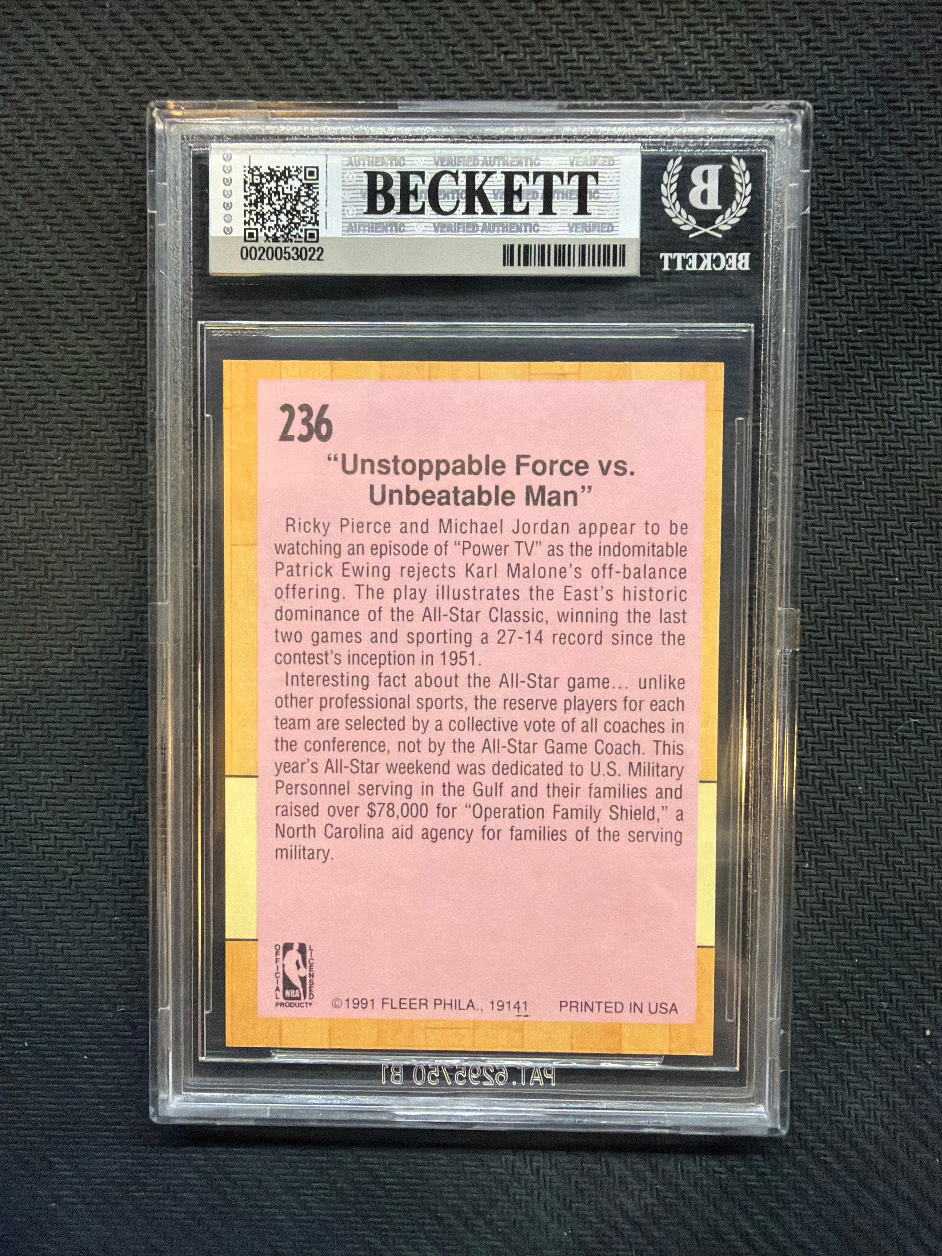 1991-92 Fleer Ewing/Malone All Star Game BGS 9