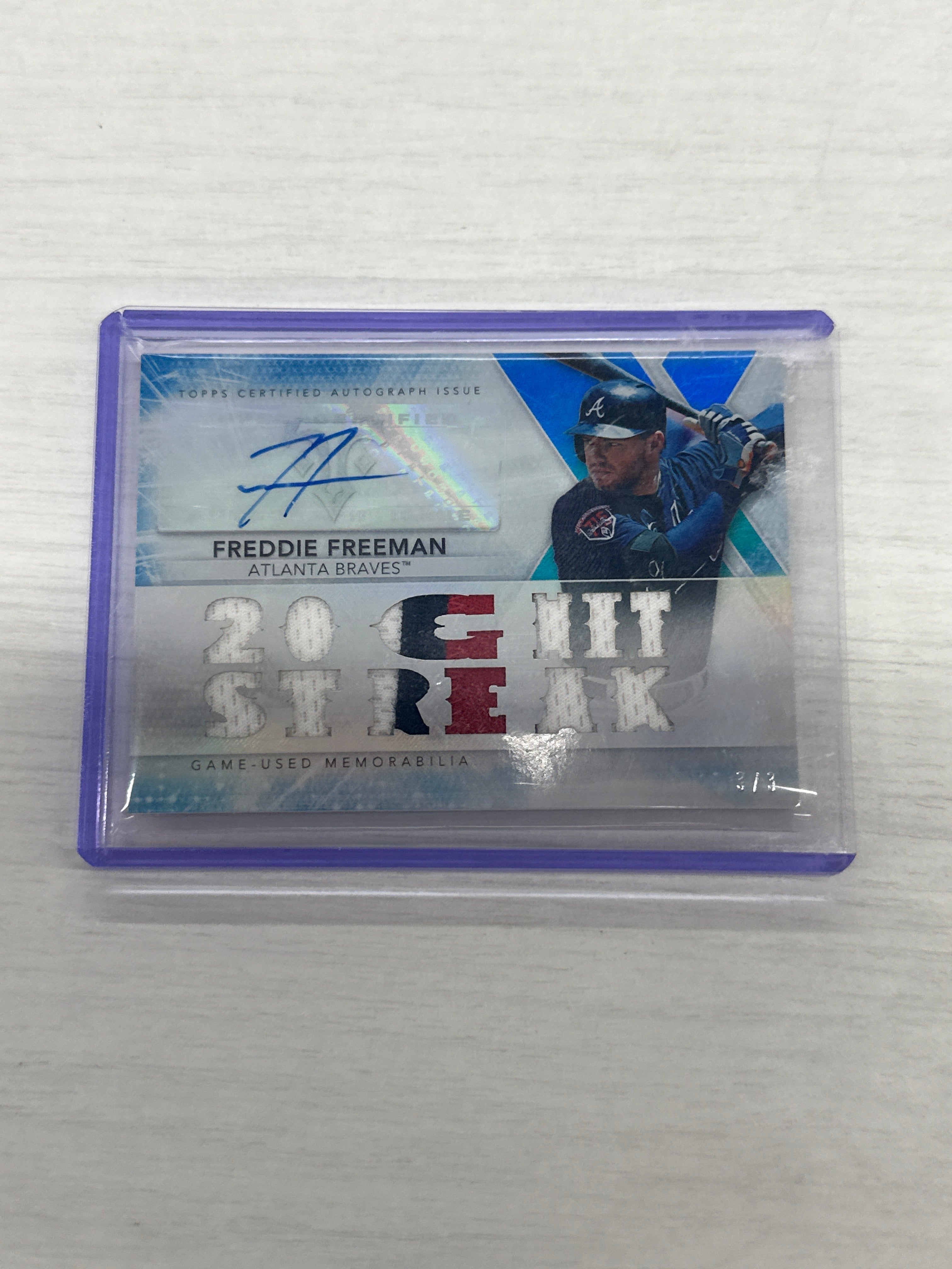 2015 Topps Triple Threads Freddie Freeman Patch Auto /3