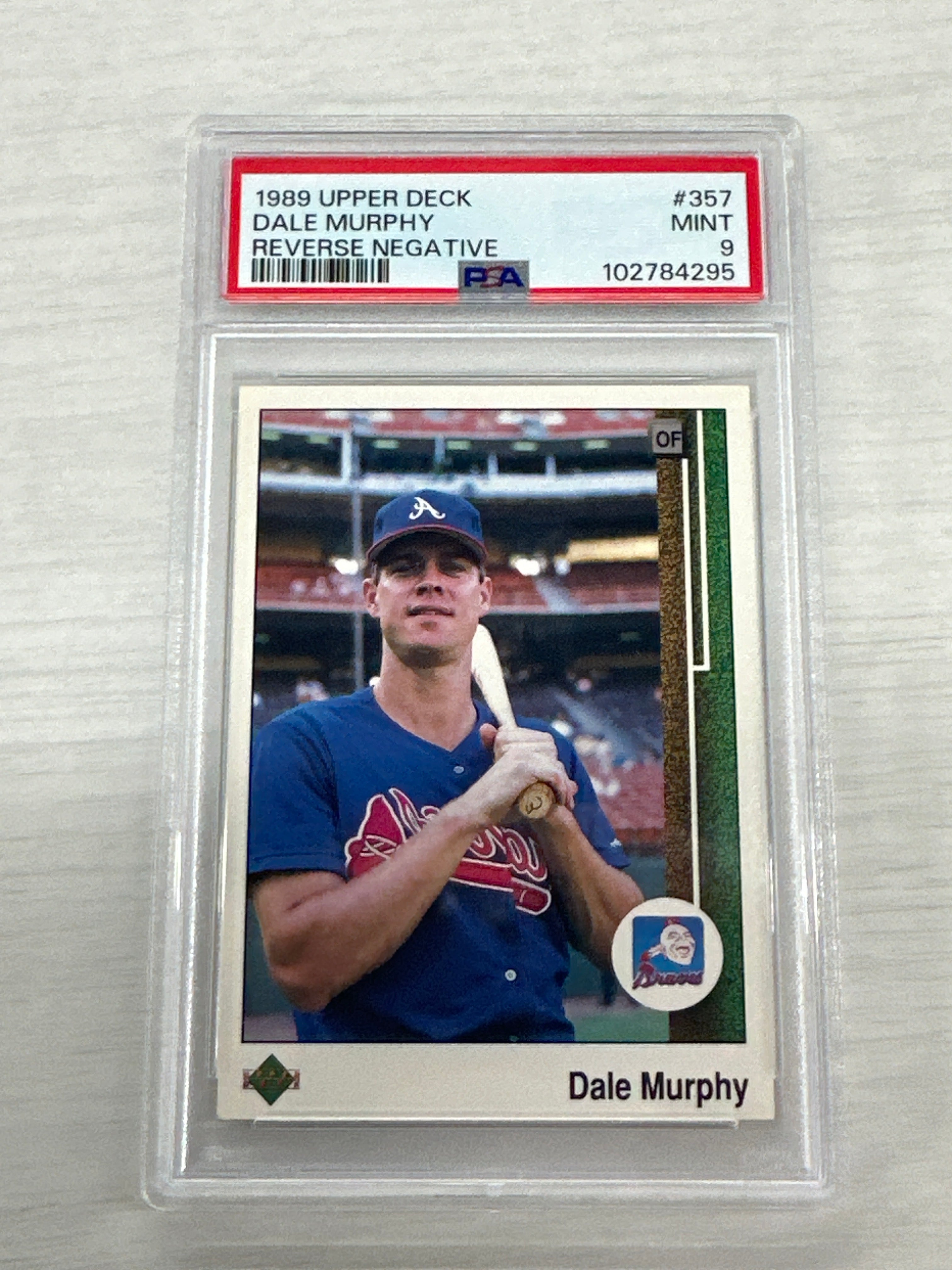 1989 Upper Deck Dale Murphy Negative PSA 9