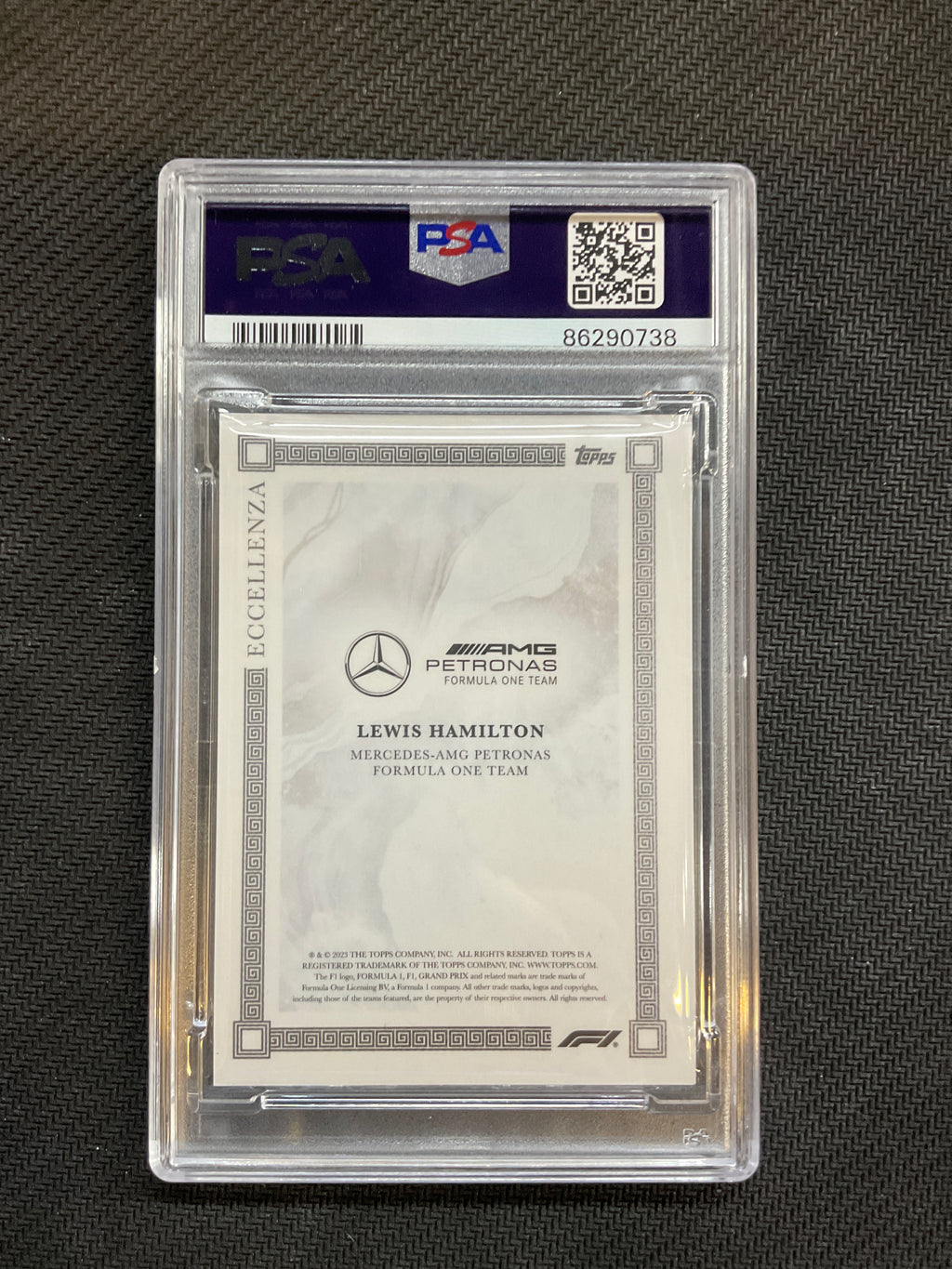 2023 Topps Eccellenza F1 Lewis Hamilton Gray PSA 9 738