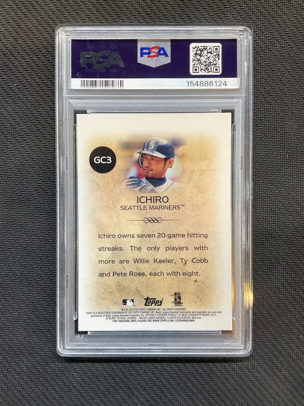 2010 Topps Chrome Legends Chrome Ichiro Target Gold PSA 9